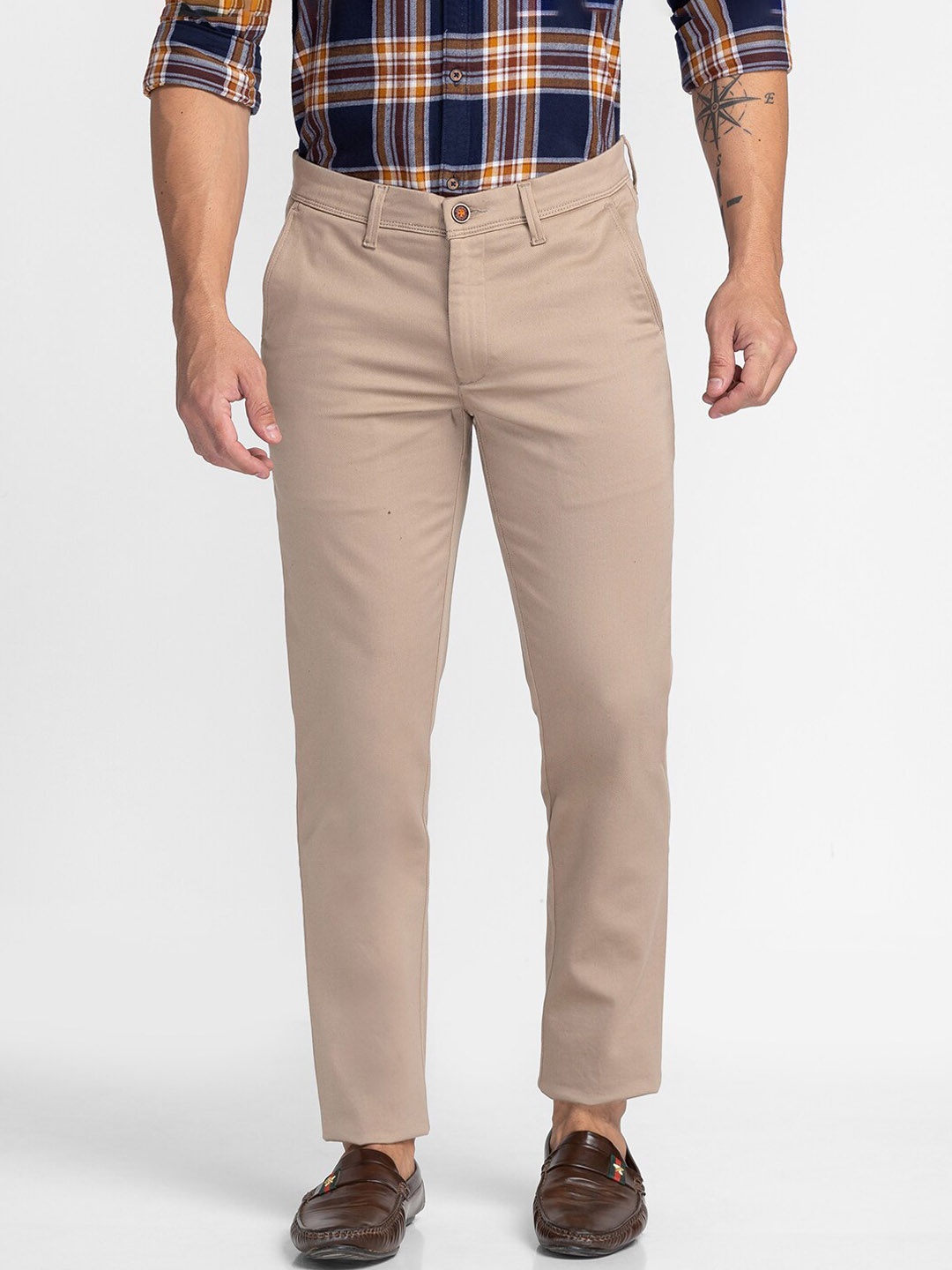 

Oxemberg Men Beige Slim Fit Chinos