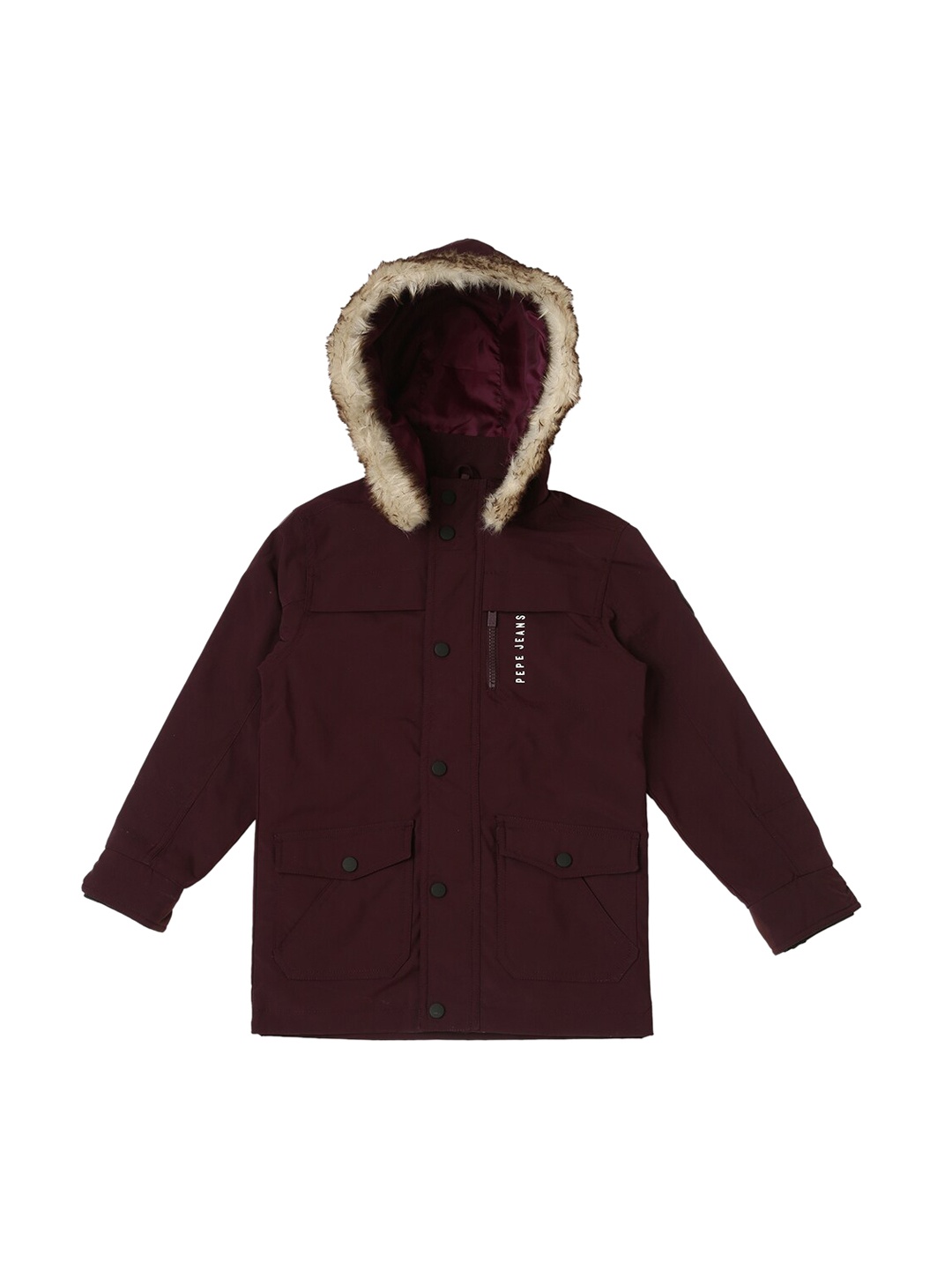 

Pepe Jeans Boys Magenta Parka Jacket