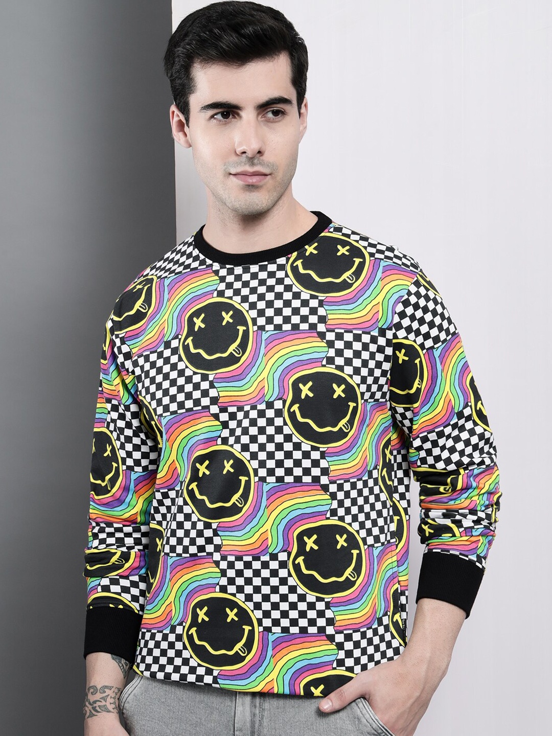 

The Dry State Men Black Printed Sweatshirt