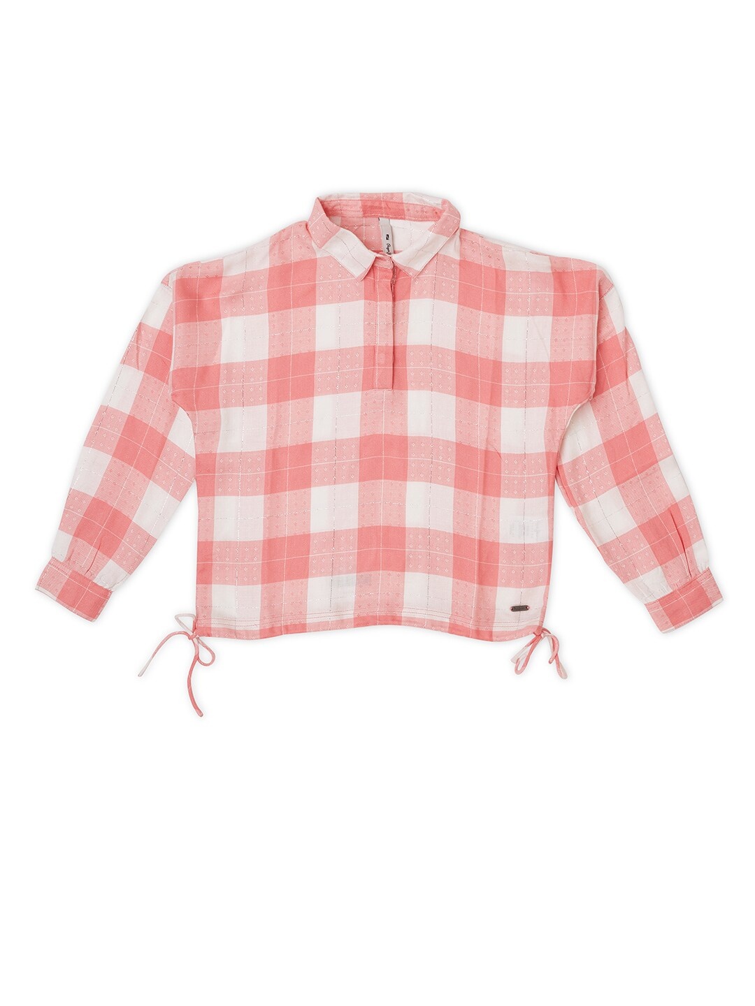 

Pepe Jeans Girls Pink Buffalo Checks Checked Casual Shirt