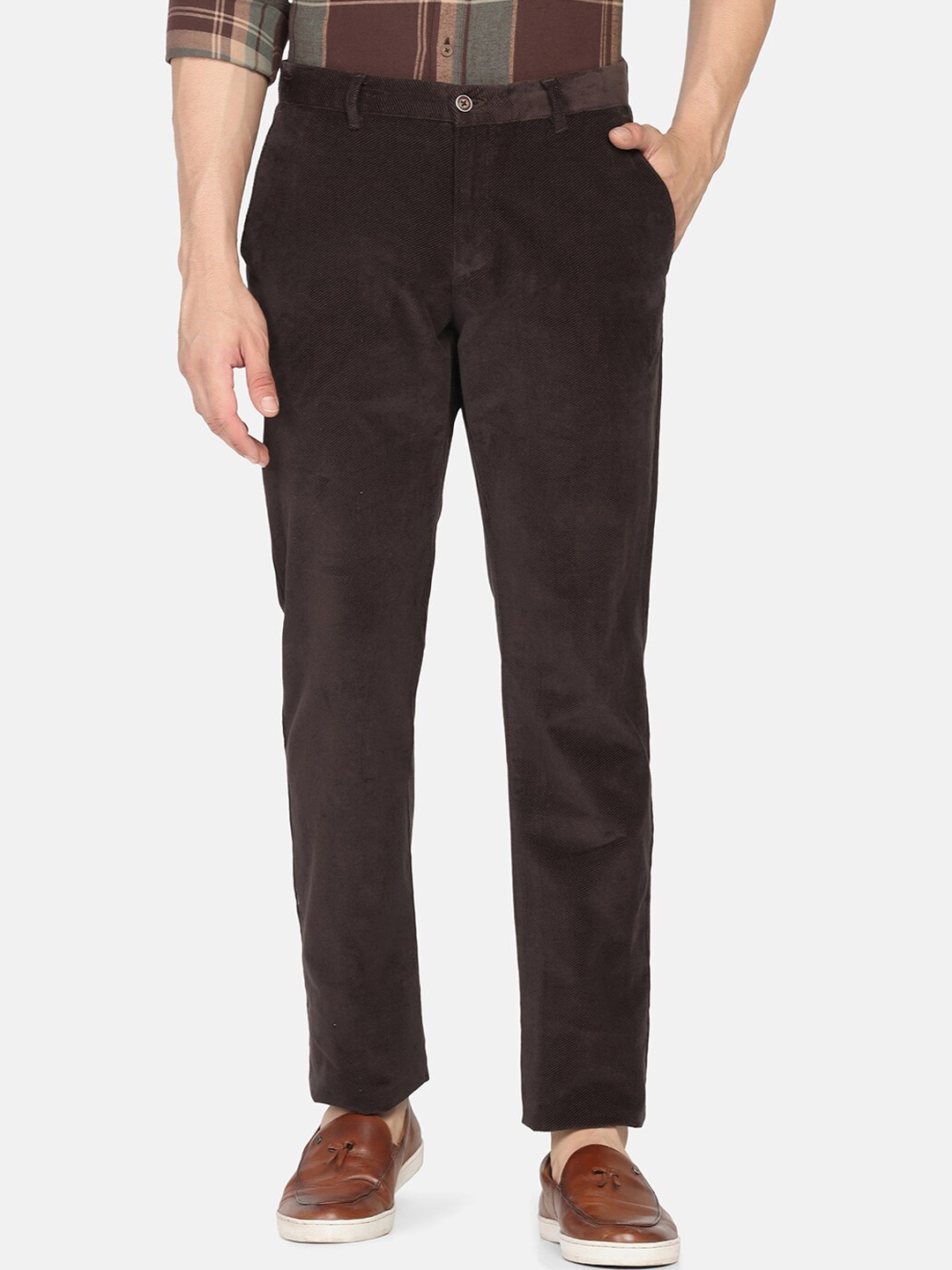 

Blackberrys Men Brown Slim Fit Chinos Trousers