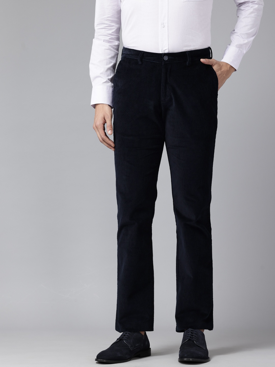 

Blackberrys Men Corduroy Casual Trousers, Coffee brown
