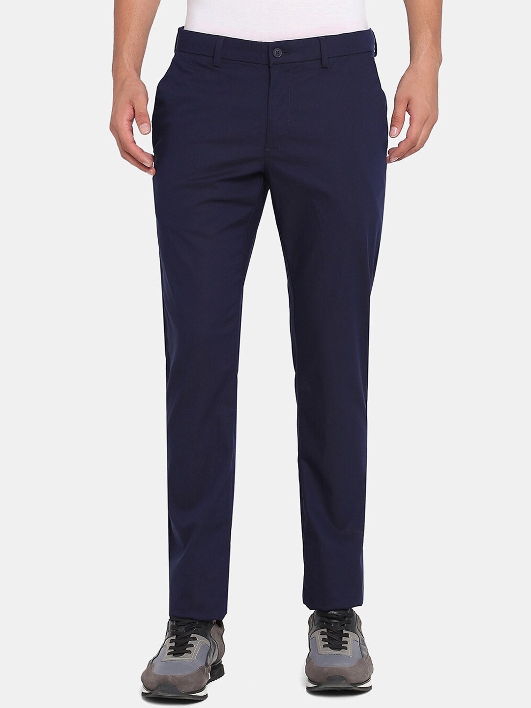 

Blackberrys Men Navy Blue Slim Fit Trousers