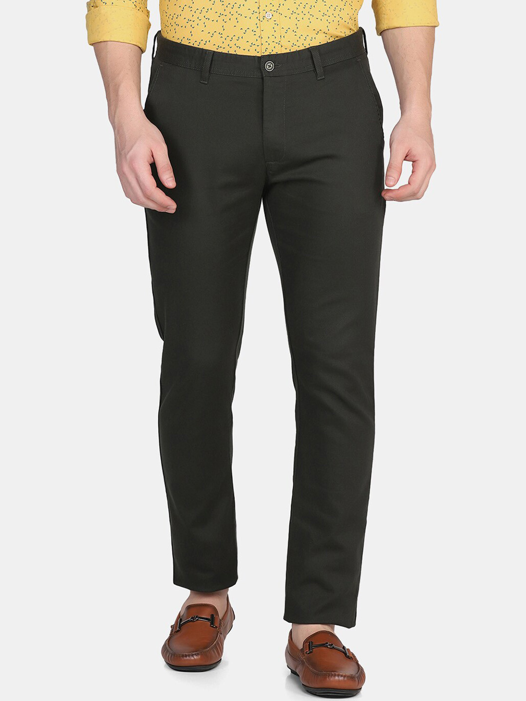

Blackberrys Men Green Slim Fit Trousers
