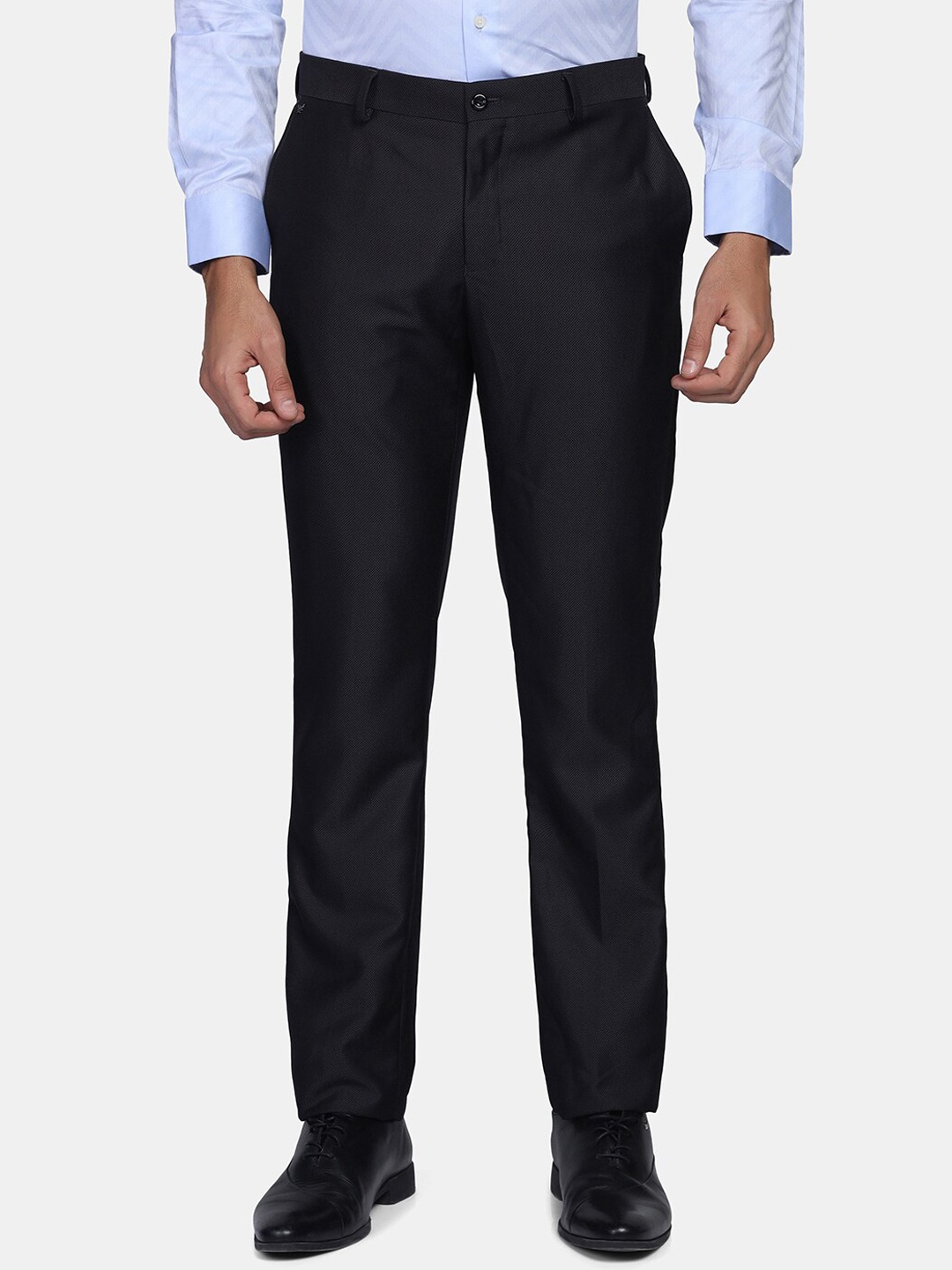 

Blackberrys Men Grey Slim Fit Trousers