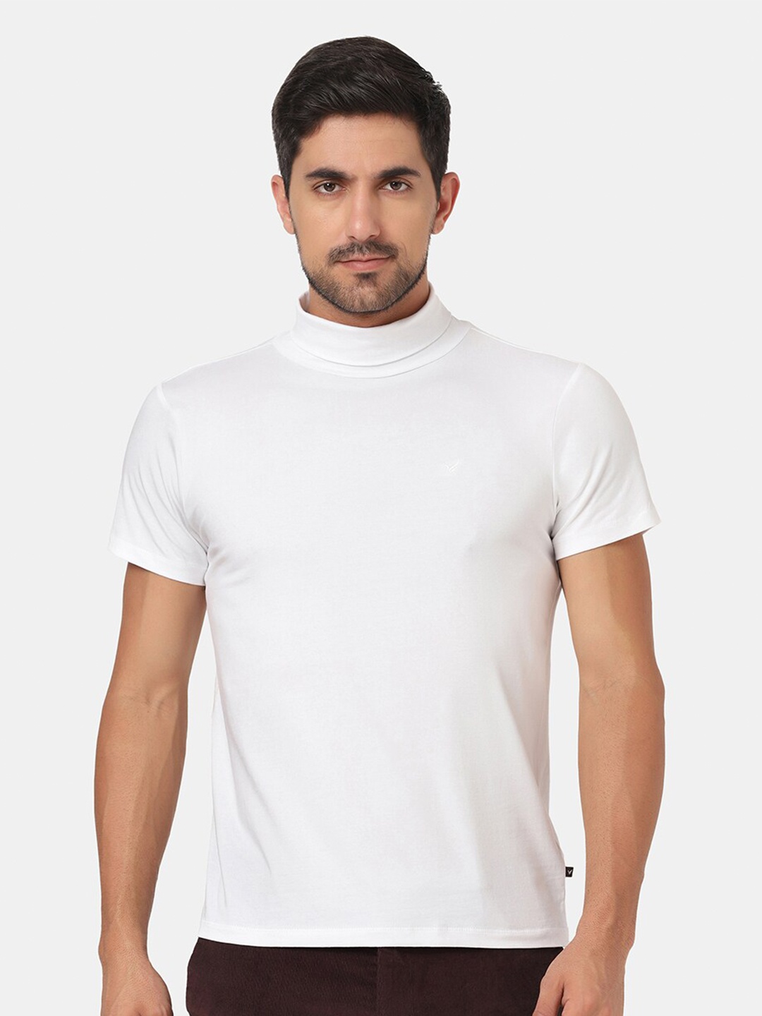 

Blackberrys Men White High Neck T-shirt