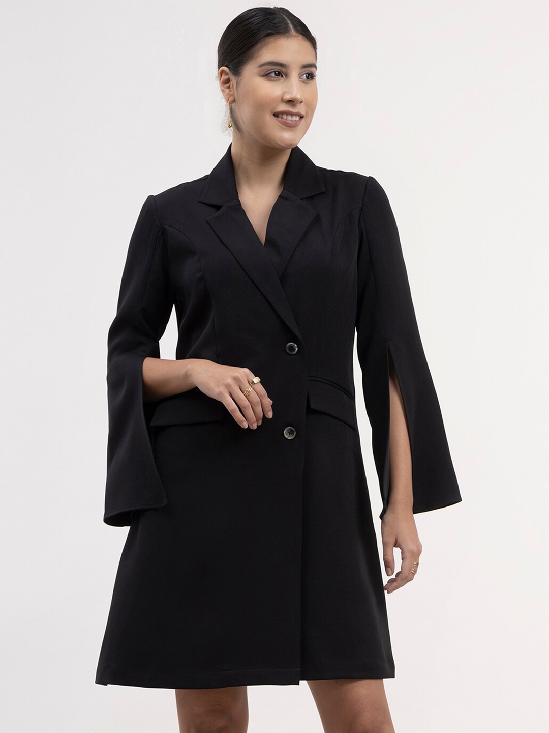 

FableStreet Formal Wrap Dress, Black