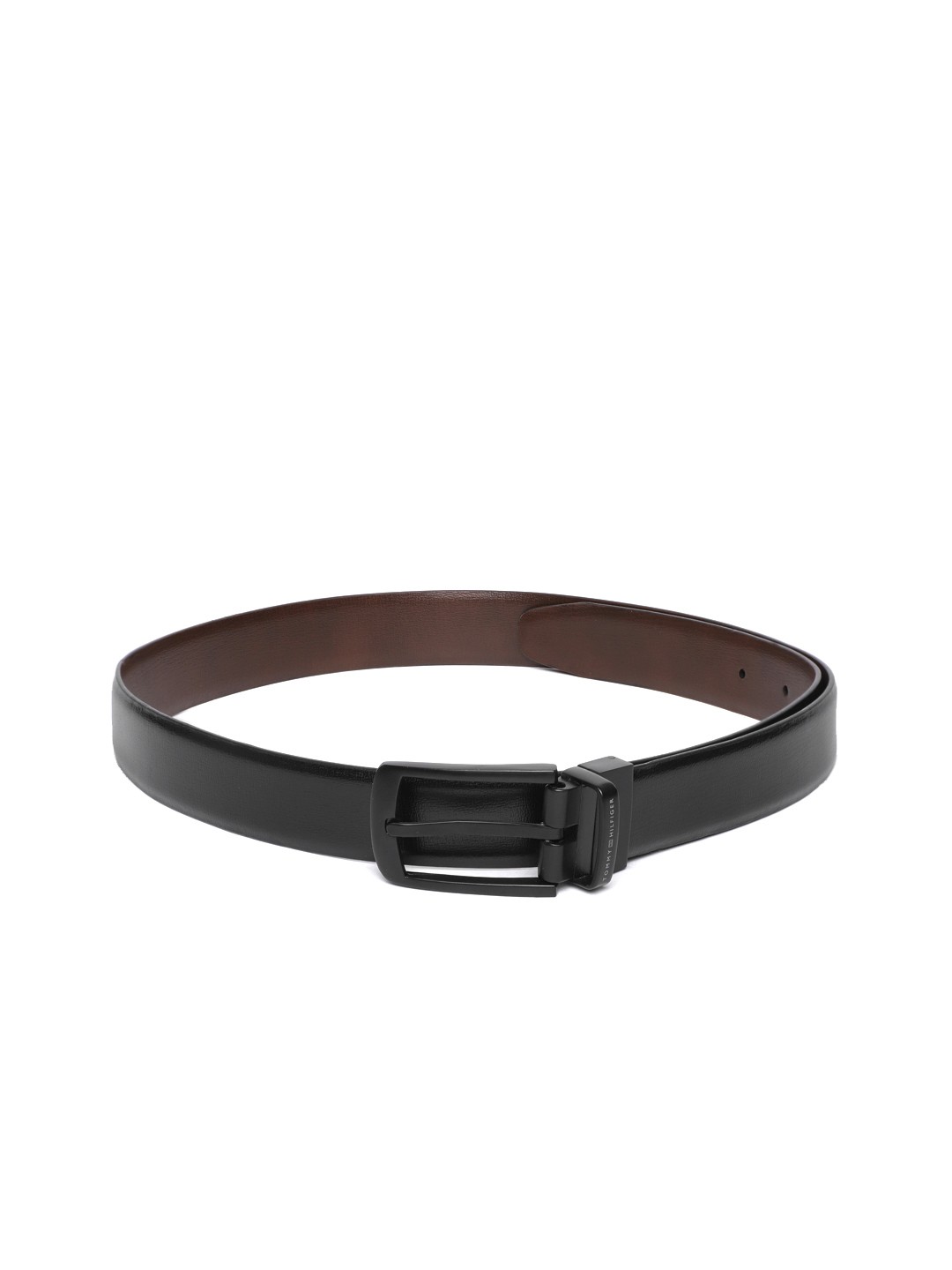 

Tommy Hilfiger Men Black Solid Leather Belt