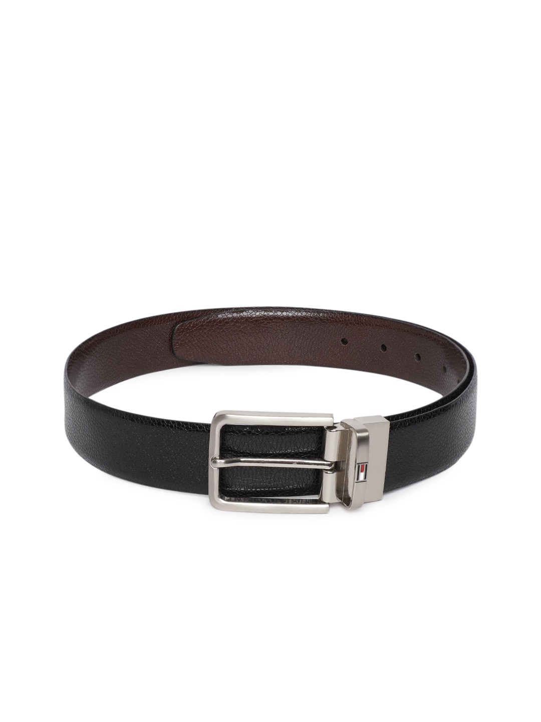 

Tommy Hilfiger Men Black Solid Leather Belt