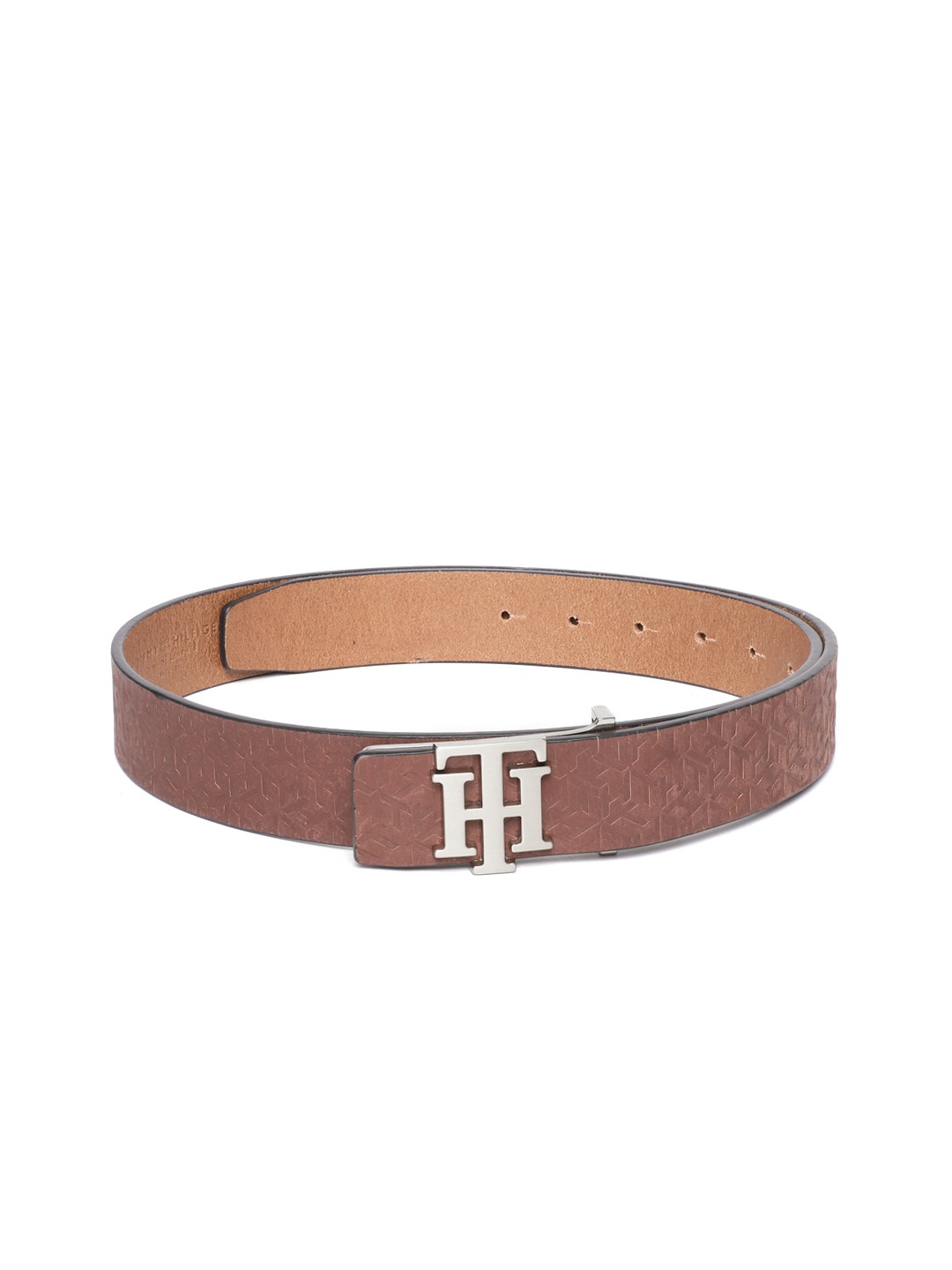 

Tommy Hilfiger Men Brown Textured Leather Belt