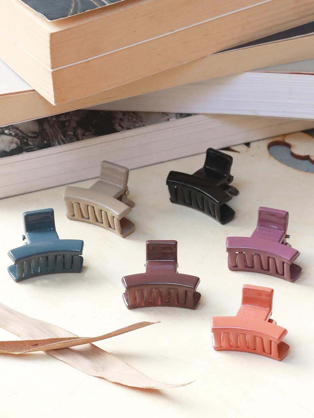 

Ayesha Women Set of 6 Claw Clutch Clips, Purple