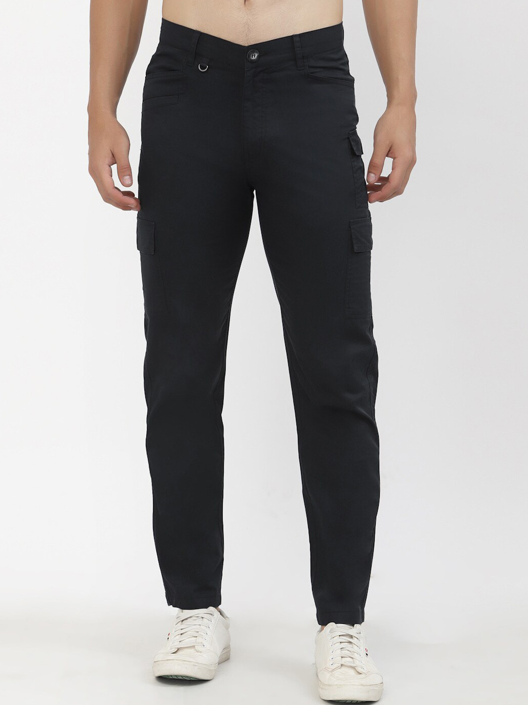 

SAPPER Men Black Cotton Cargos Trouser