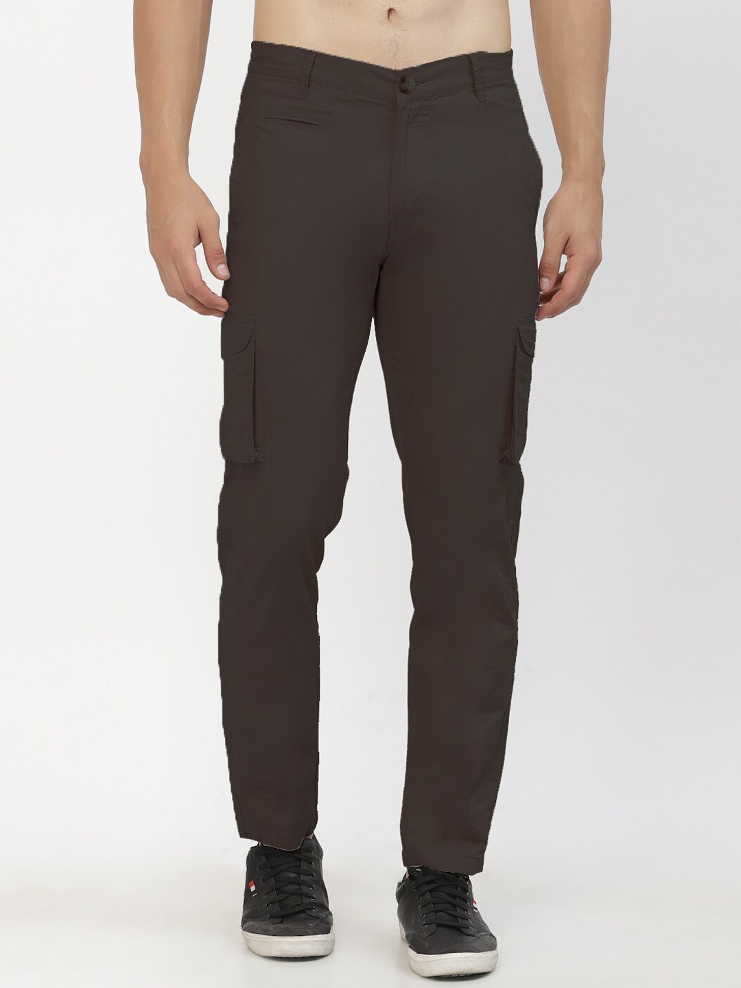 

SAPPER Men Brown Cargos Cotton Trousers