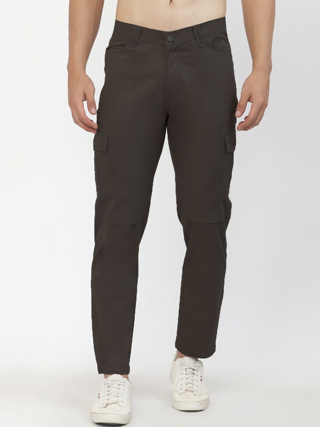 

SAPPER Men Brown Cargos Cotton Trousers