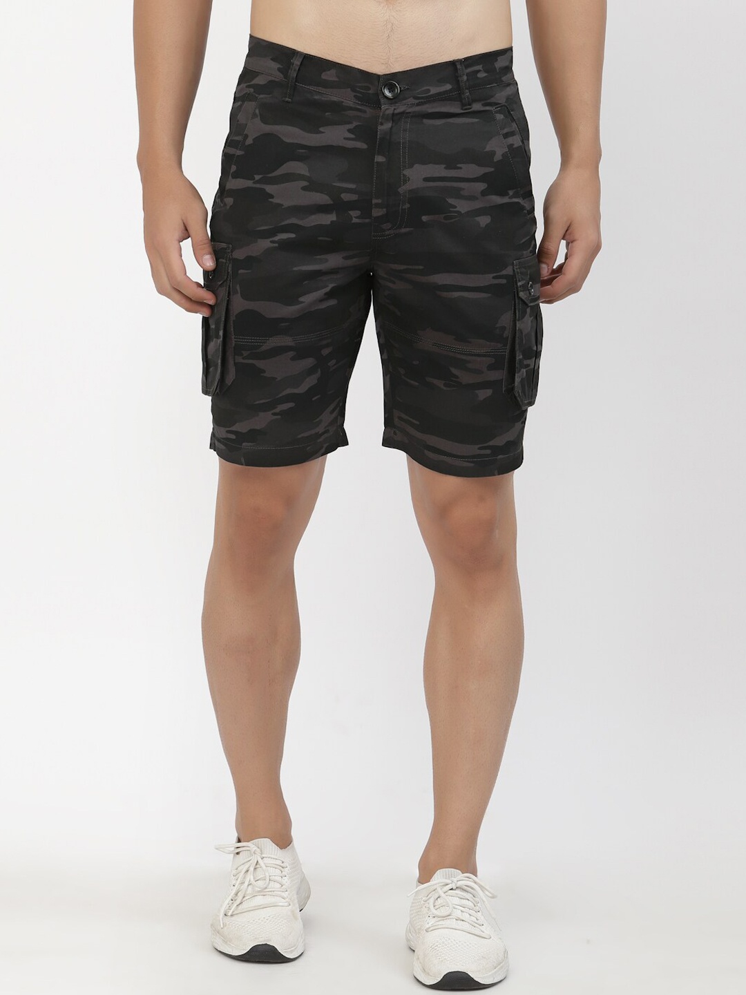 

SAPPER Printed Outdoor Cotton Cargo Shorts, Grey