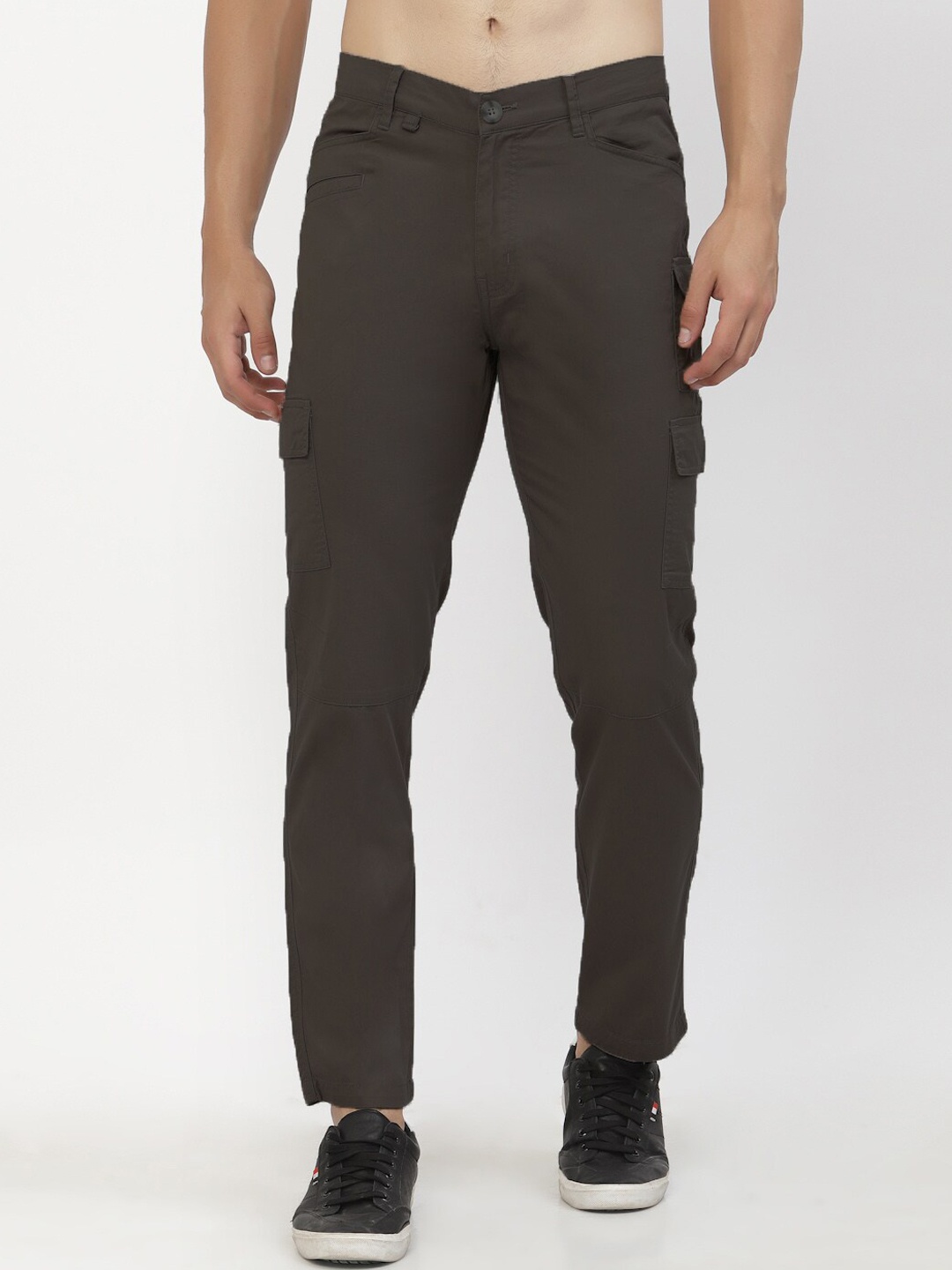 

SAPPER Men Brown Cargos Cotton Trousers
