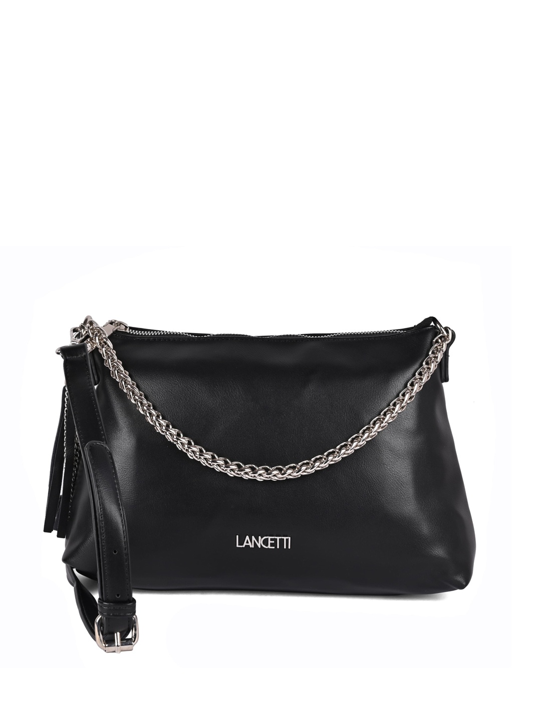 

LANCETTI Sofisticata Black Soft One Size Hobo Handbag