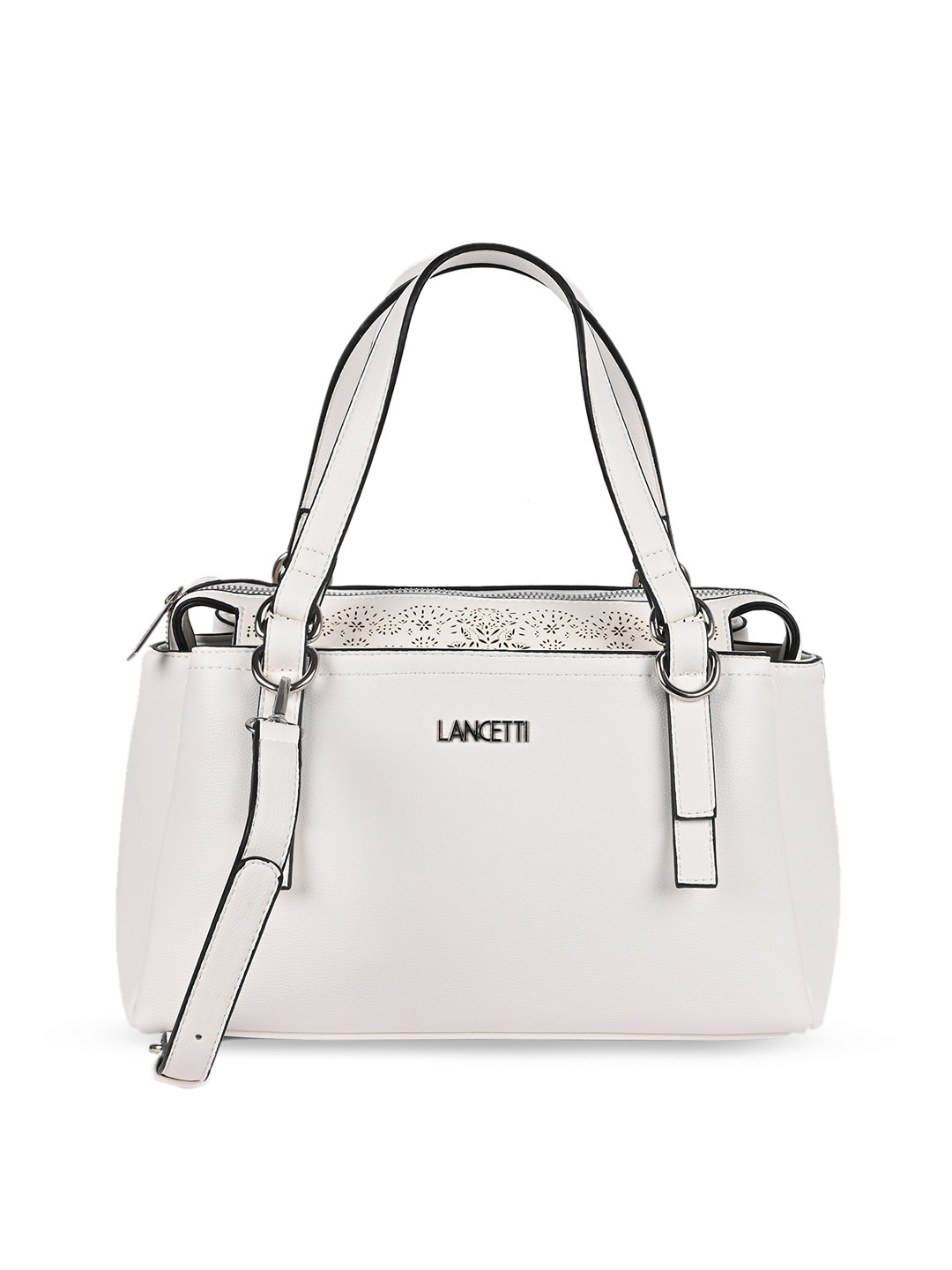 

LANCETTI White Structured Shoulder Bag