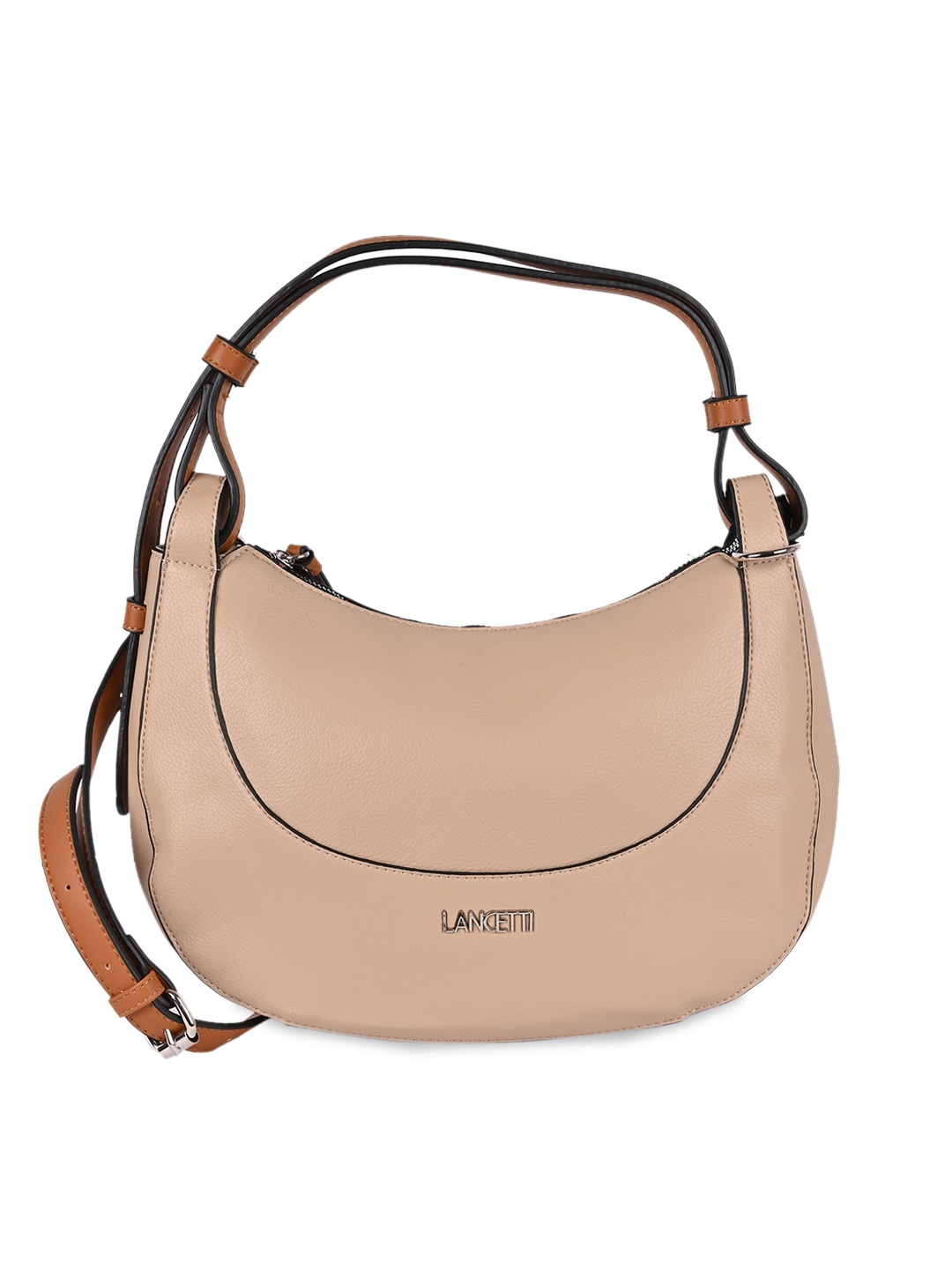 

LANCETTI Preferita Beige Soft Hobo Handbag