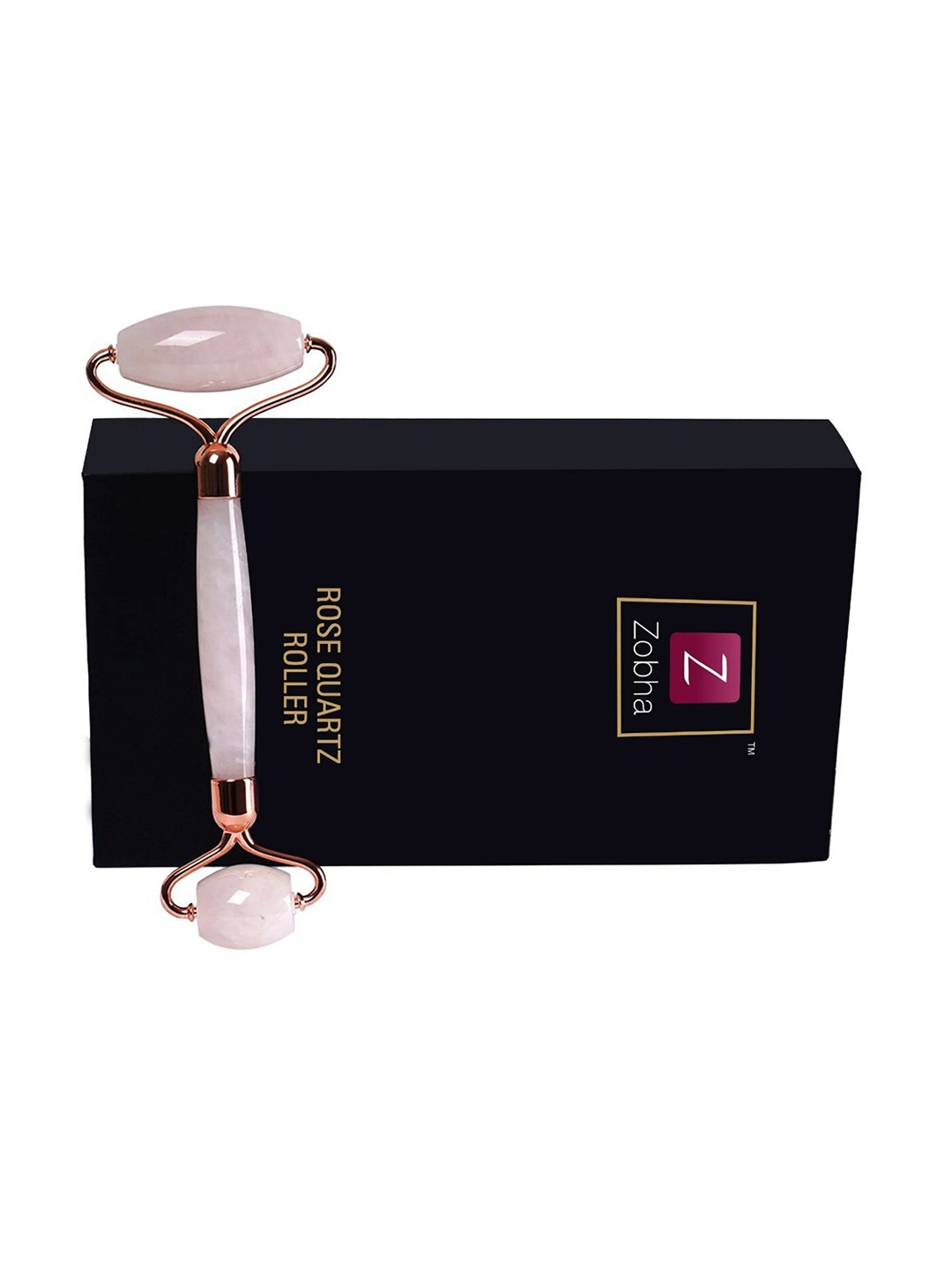 

Zobha Authentic Rose Quartz Roller