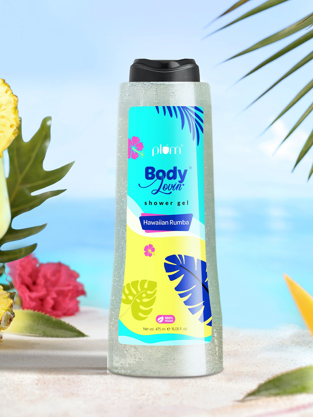 

Plum BodyLovin' 100% Vegan Hawaiian Rumba Shower Gel with Olive Oil - 475 ml, Blue