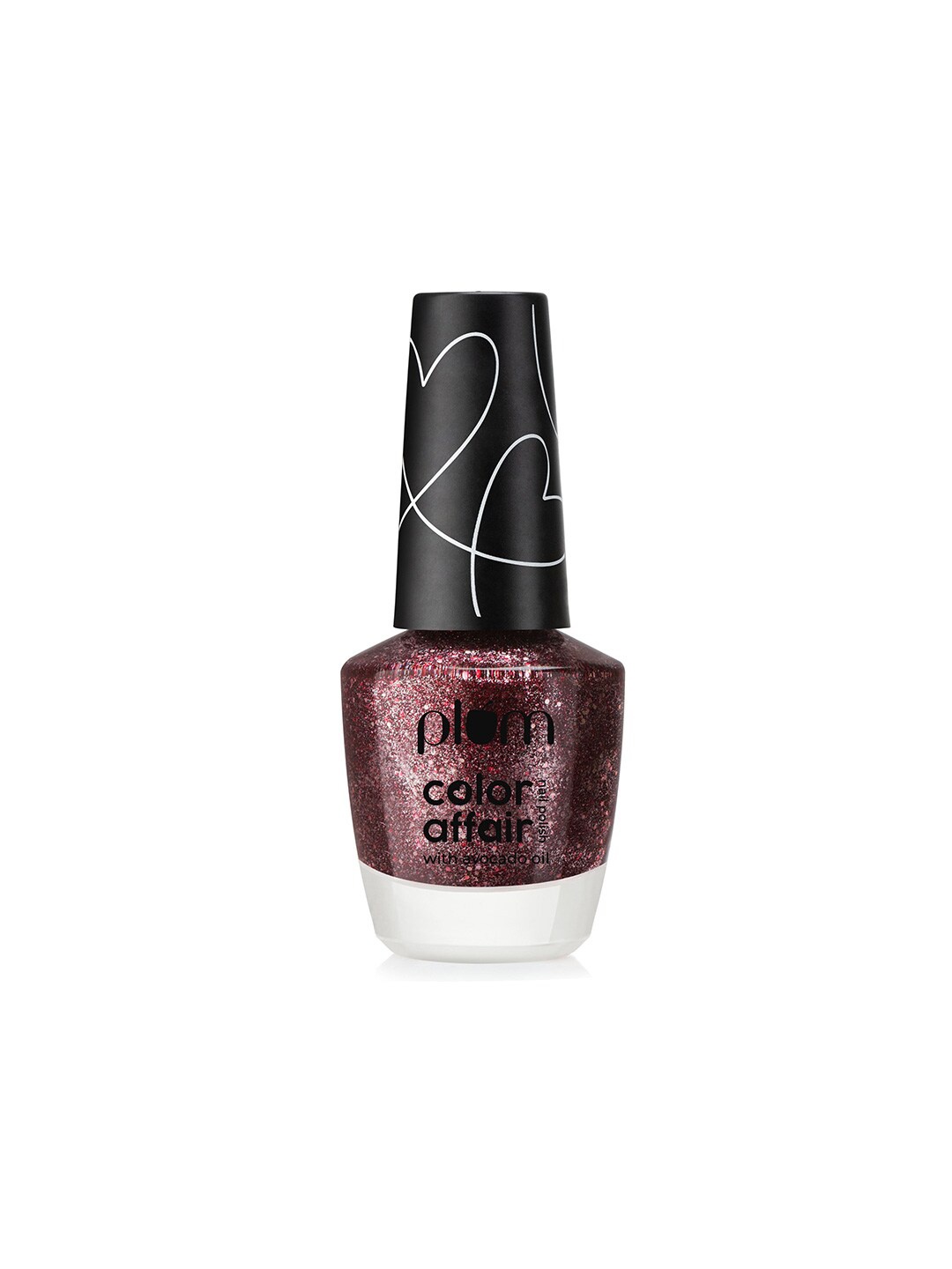 

Plum Color Affair All That Glitters Collection Nail Polish 11ml - Cherry Mars 169, Maroon