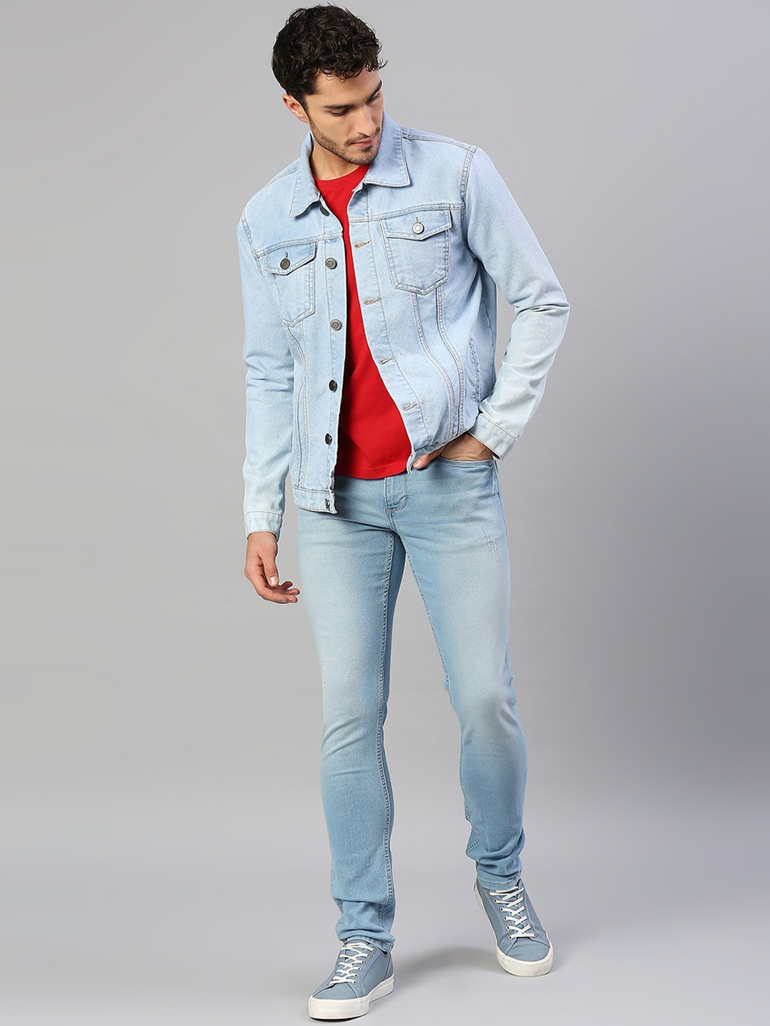 

Hubberholme Men Blue Cotton Washed Lightweight Outdoor Denim Jacket