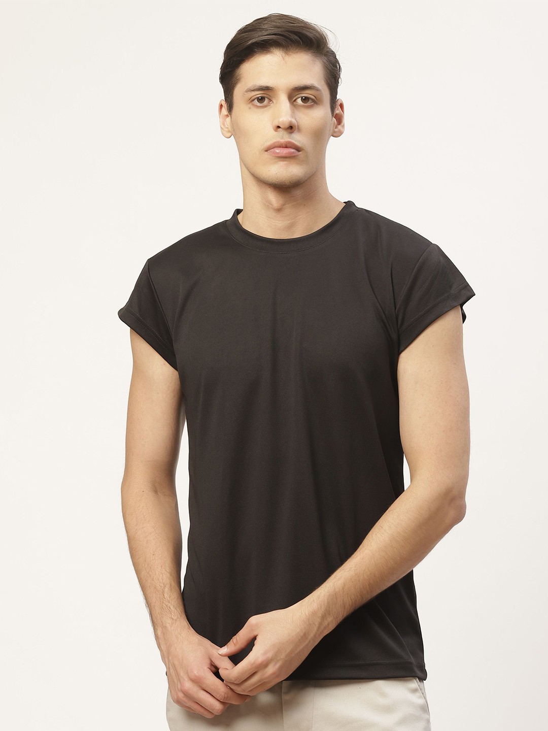 

PAUSE SPORT Men Black Cotton T-shirt