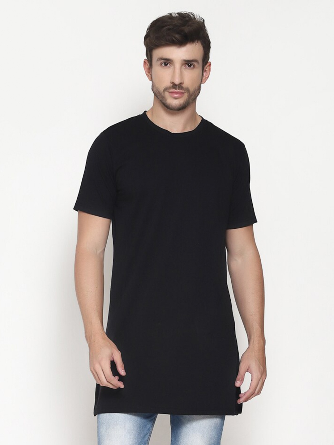 

PAUSE SPORT Men Black Cotton Kurta