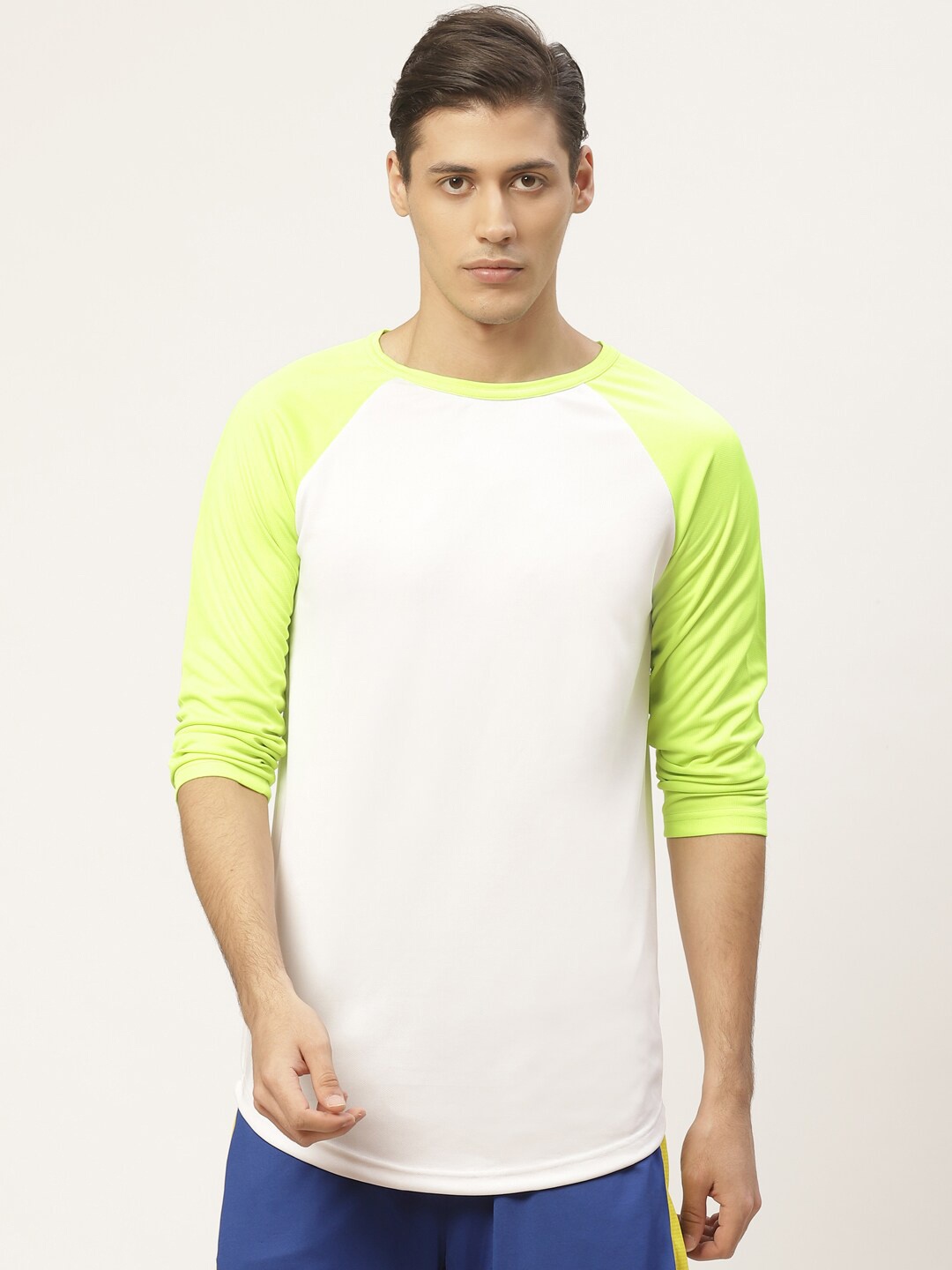 

PAUSE SPORT Men White Colourblocked T-shirt