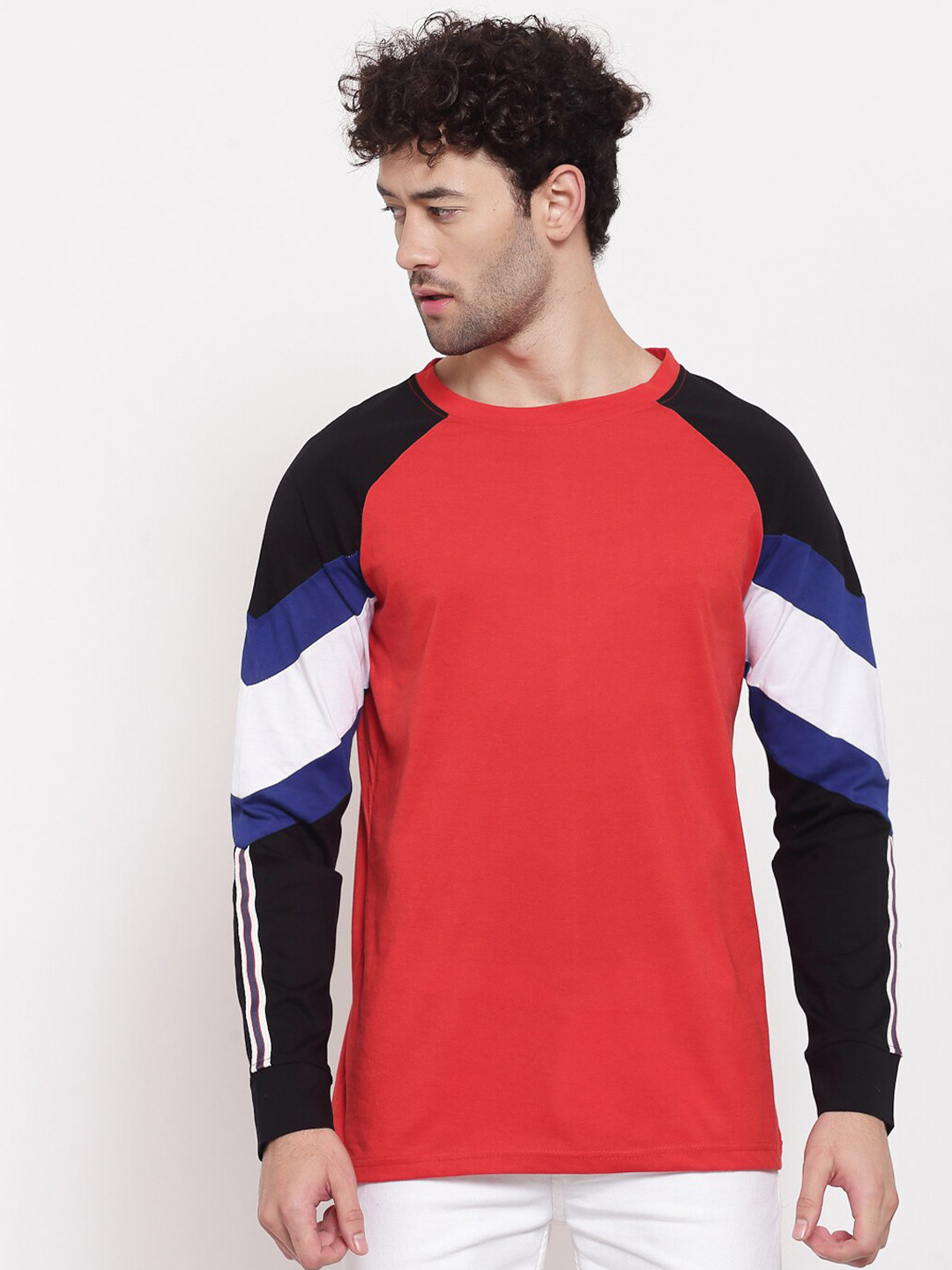 

PAUSE SPORT Men Red Colourblocked T-shirt