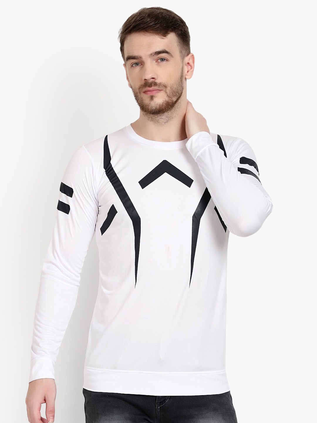 

PAUSE SPORT Men White Printed T-shirt