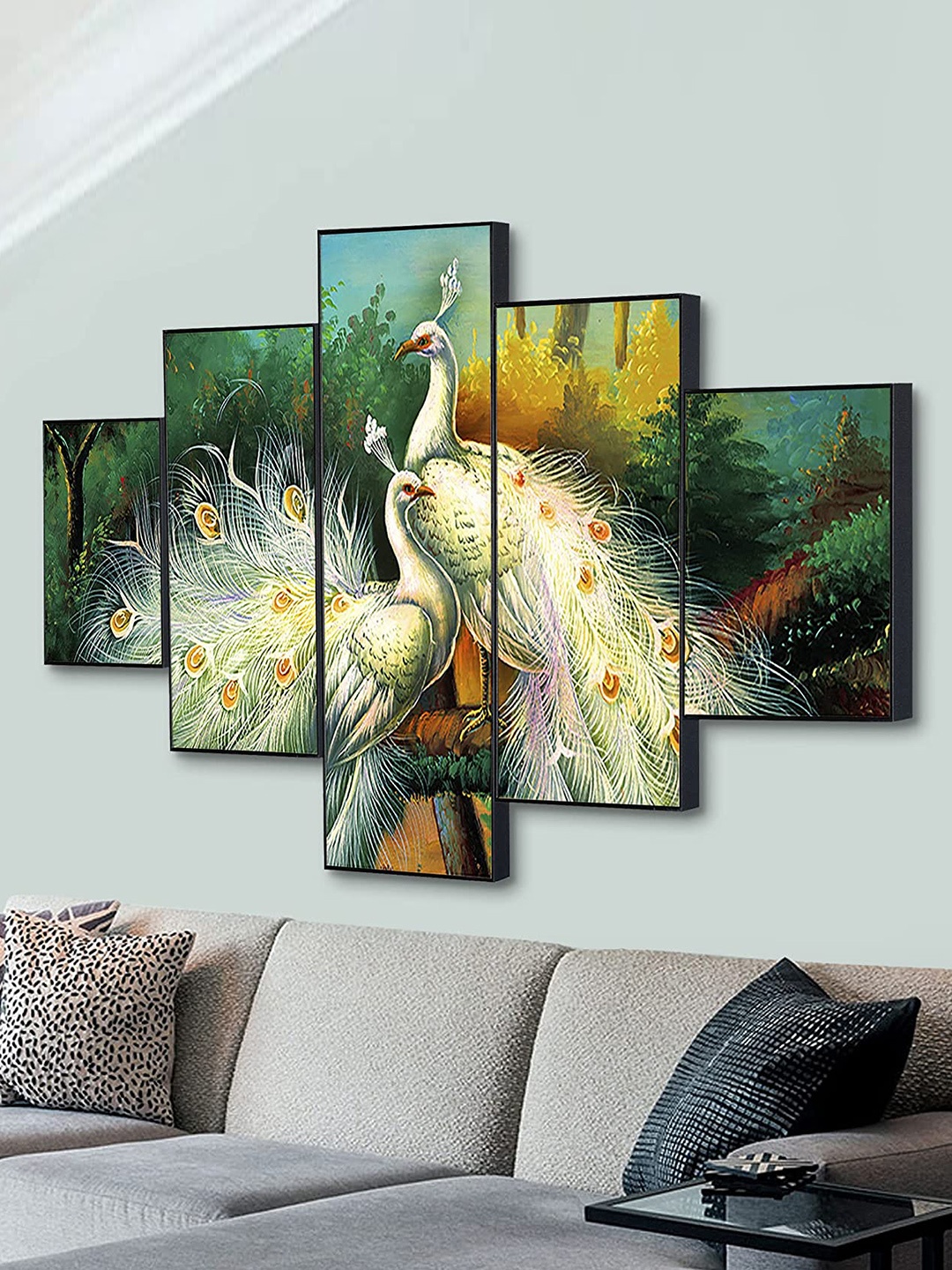 

Perpetual Set Of 5 Abstract 3d Scenery Painting Wall Art, Multi