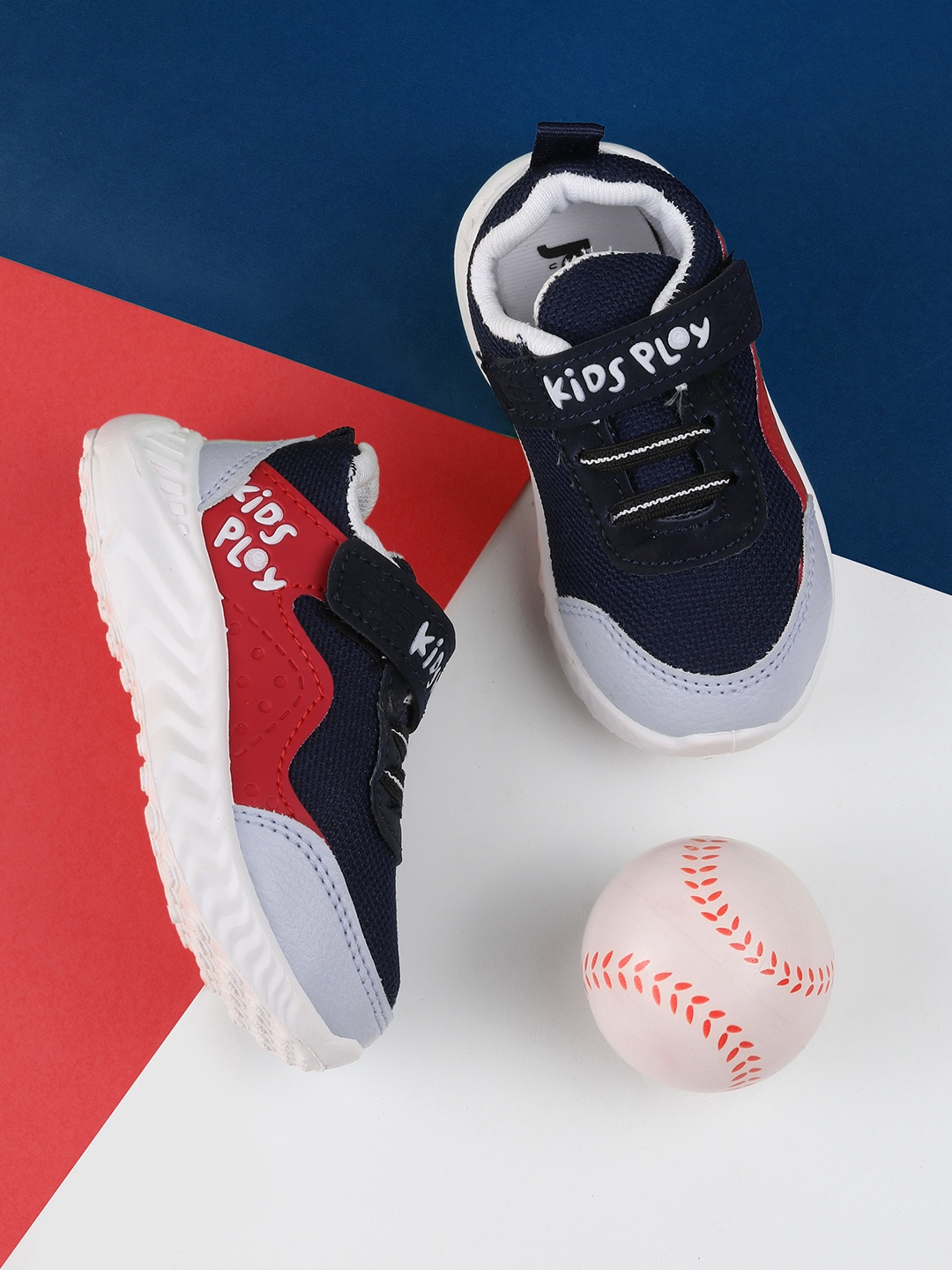 

Jazzy Juniors Boys Navy Blue Colourblocked Sneakers