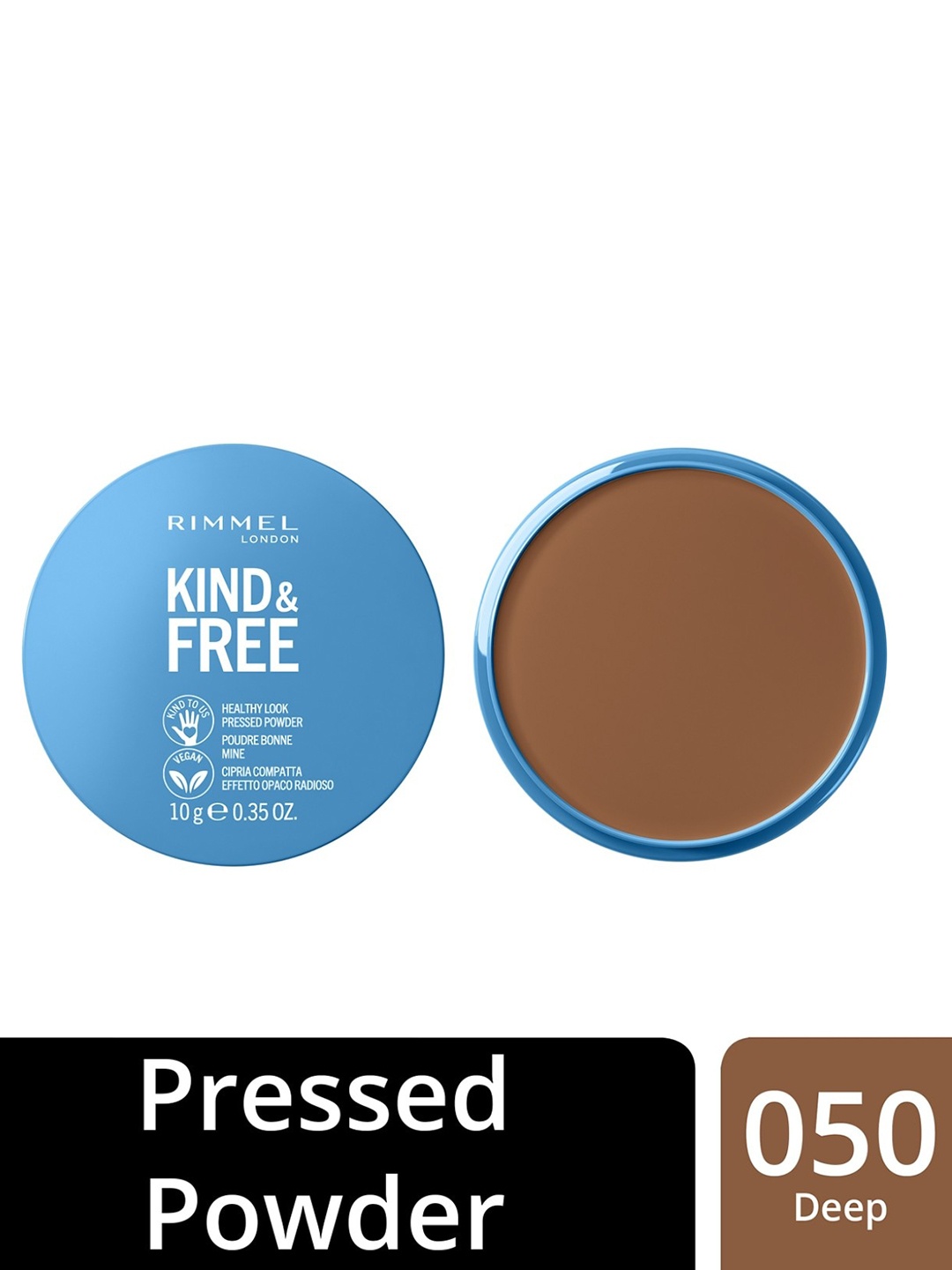 

Rimmel London Kind & Free Healthy Look Pressed Compact Powder 10g - Deep 050, Beige