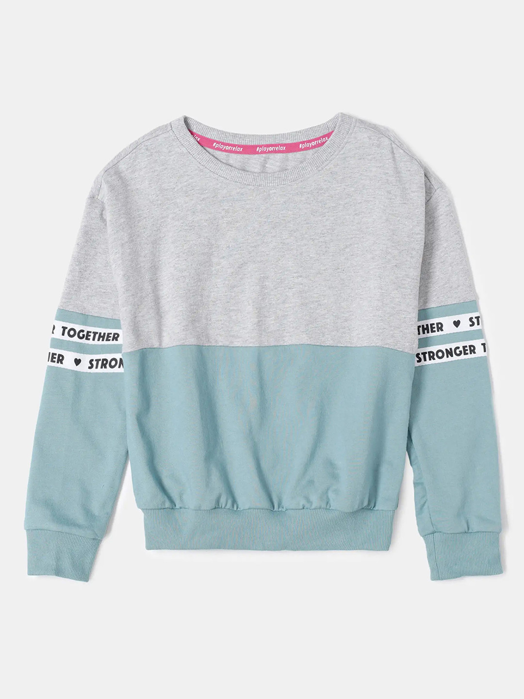 

Jockey Girls Super Combed Cotton Relaxed Fit Round Neck Full Sleeve Sweatshirt-AG66, Sea green