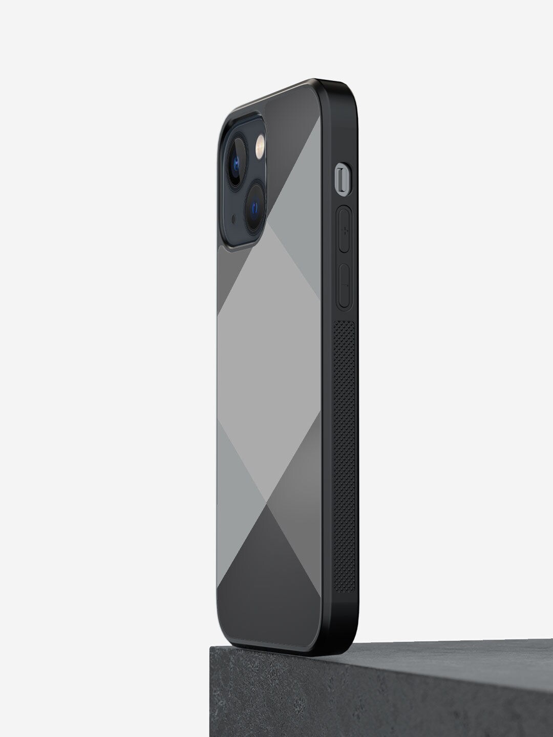 

macmerise Black & Grey Printed iPhone 13 Mini Bumper Mobile Back Case
