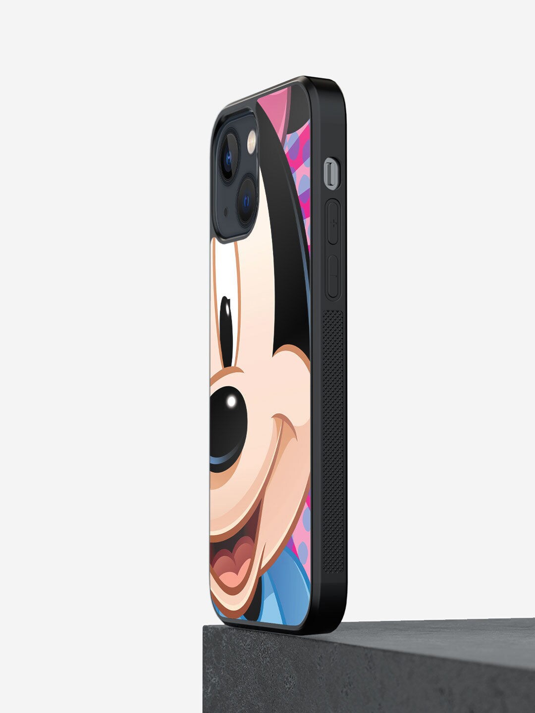 

macmerise Beige & Black Printed Zoom Up Minnie iPhone 13 Bumper Phone Back Case