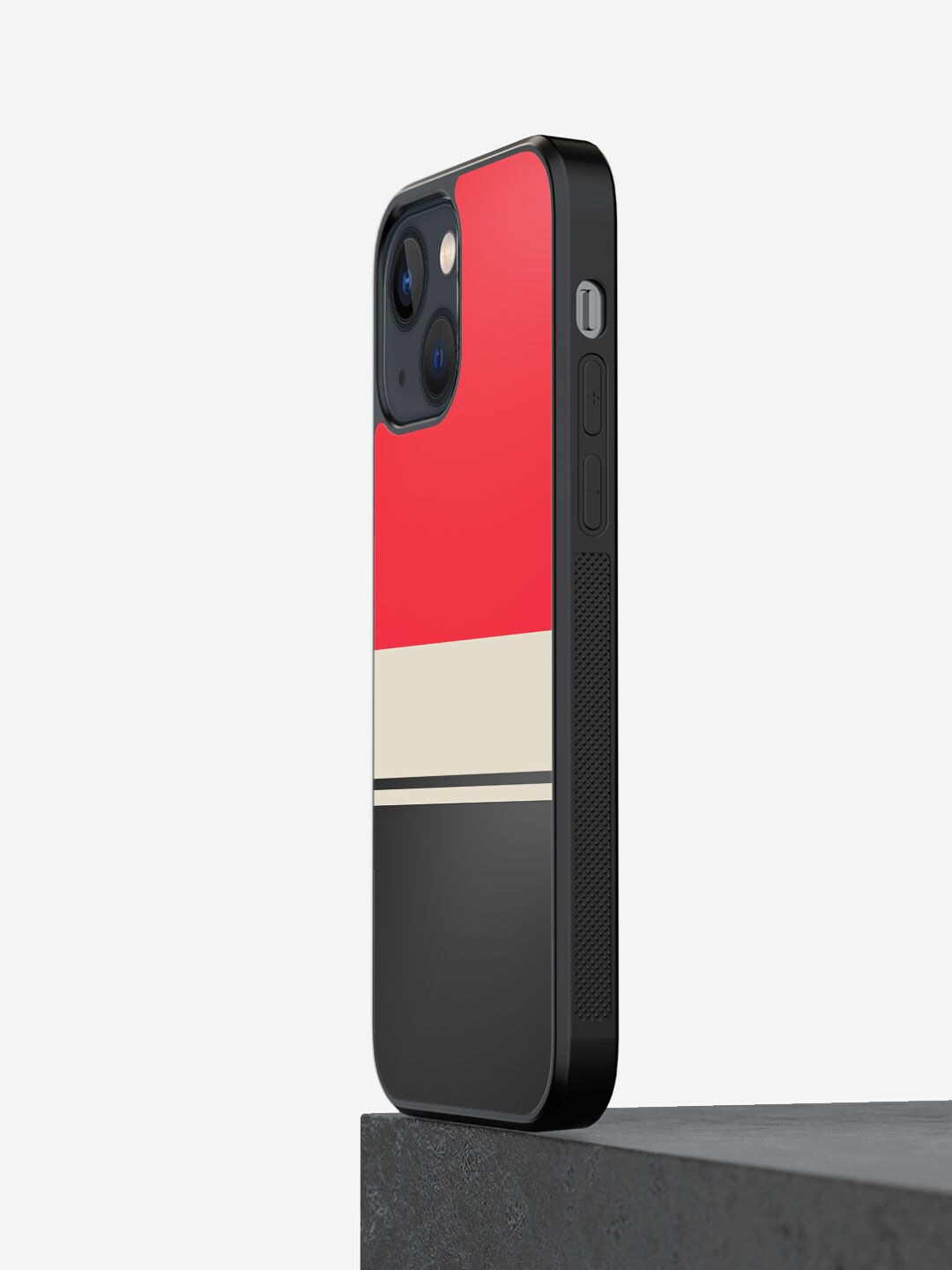 

macmerise White & Red Printed iPhone 13 Bumper Mobile Back Case