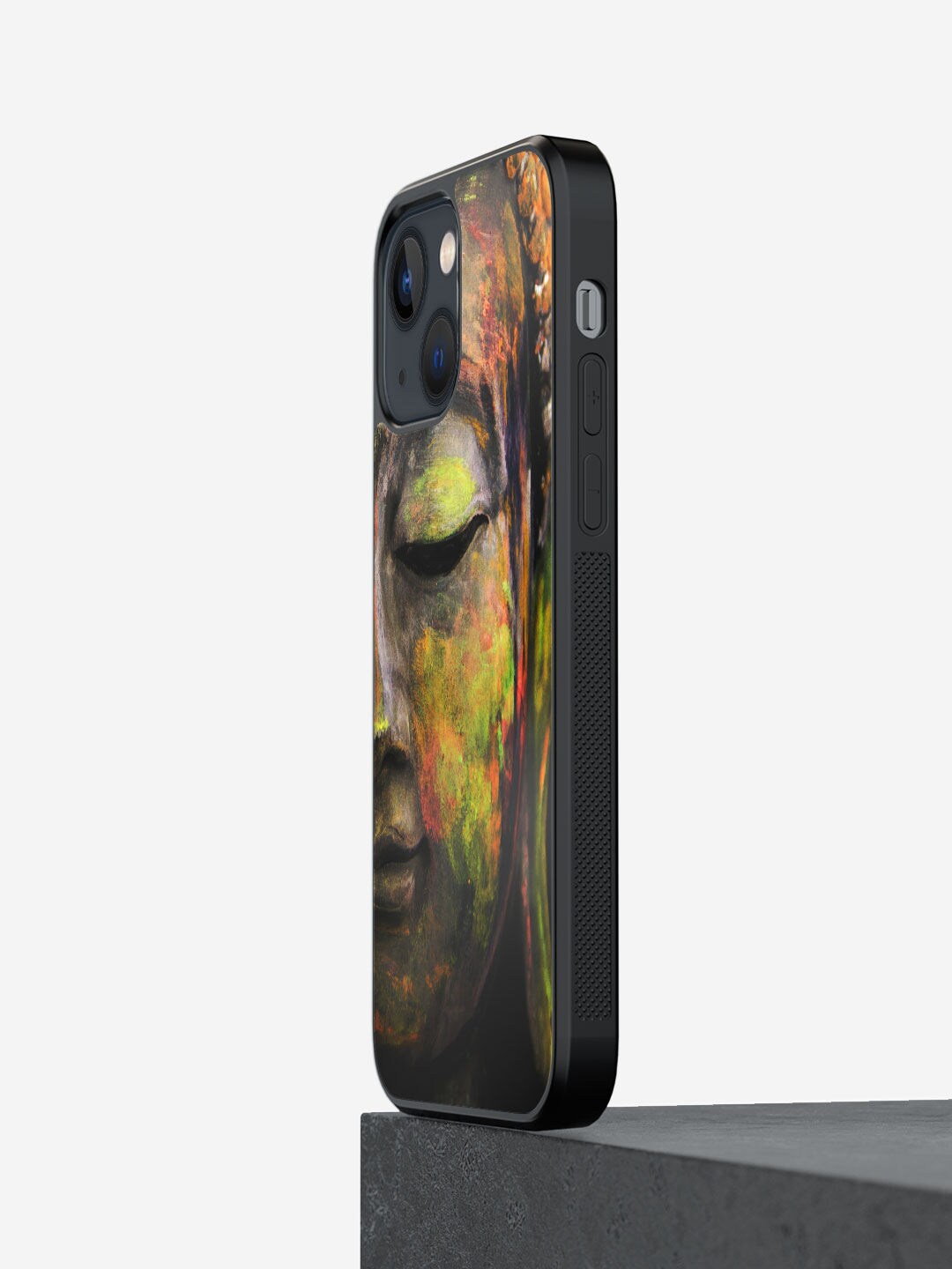 

macmerise Brown & Green Buddha Art Design iPhone 13 Mini Phone Back Case