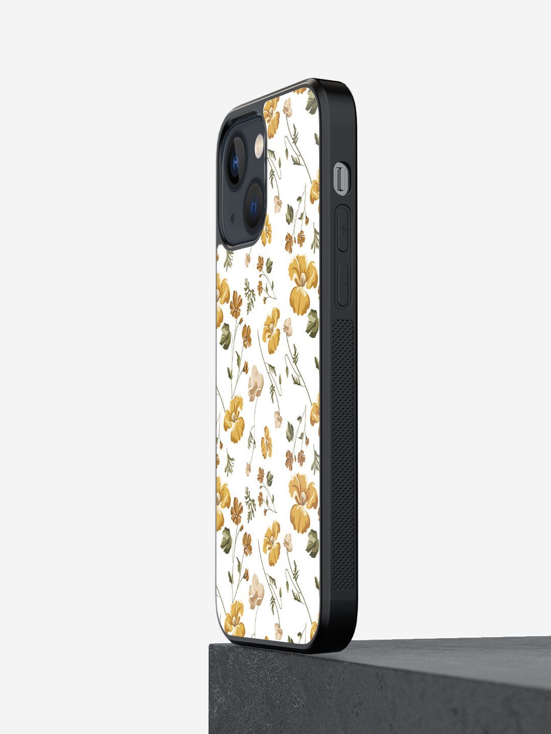 

macmerise Cream-Colored Printed iPhone13 Bumper Phone Back Case