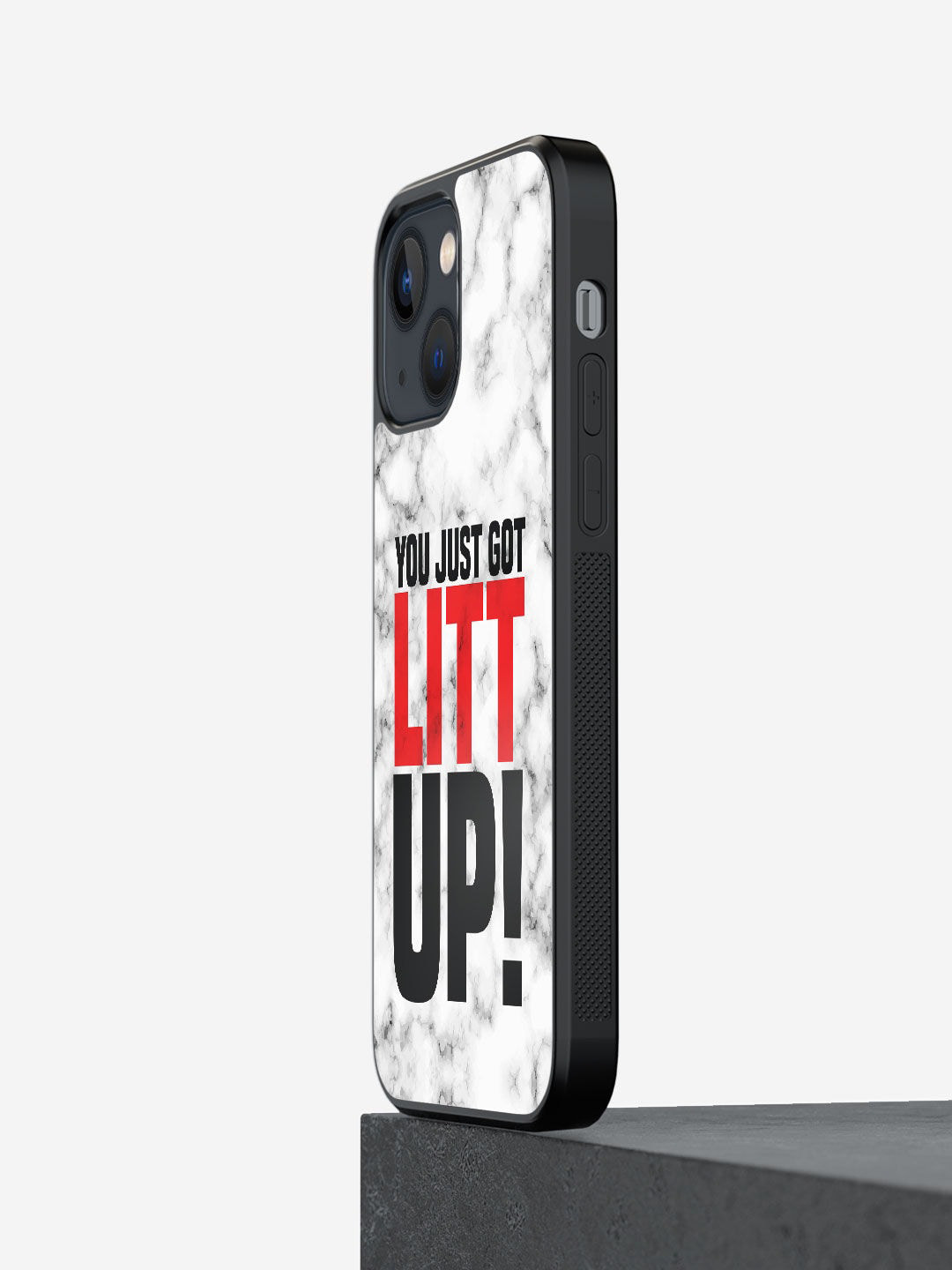 

macmerise White & Black Printed Litt Up Design iPhone 13 Mini Phone Back Case