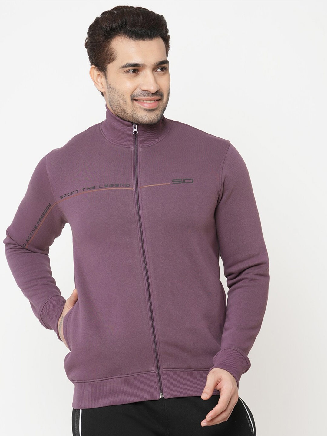 

Sweet Dreams Men Purple Solid Sweatshirt