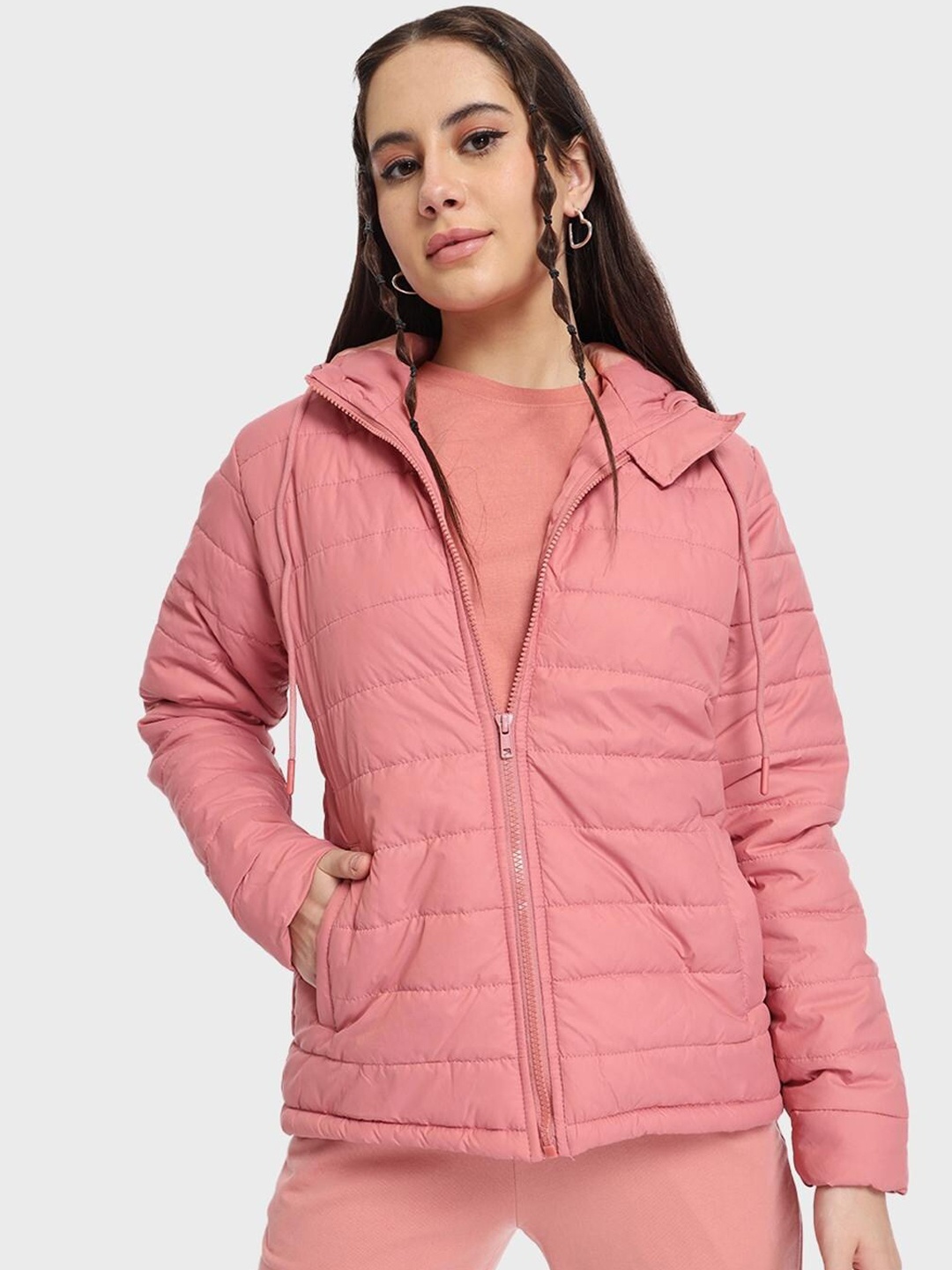 

Bewakoof Padded Jacket, Pink