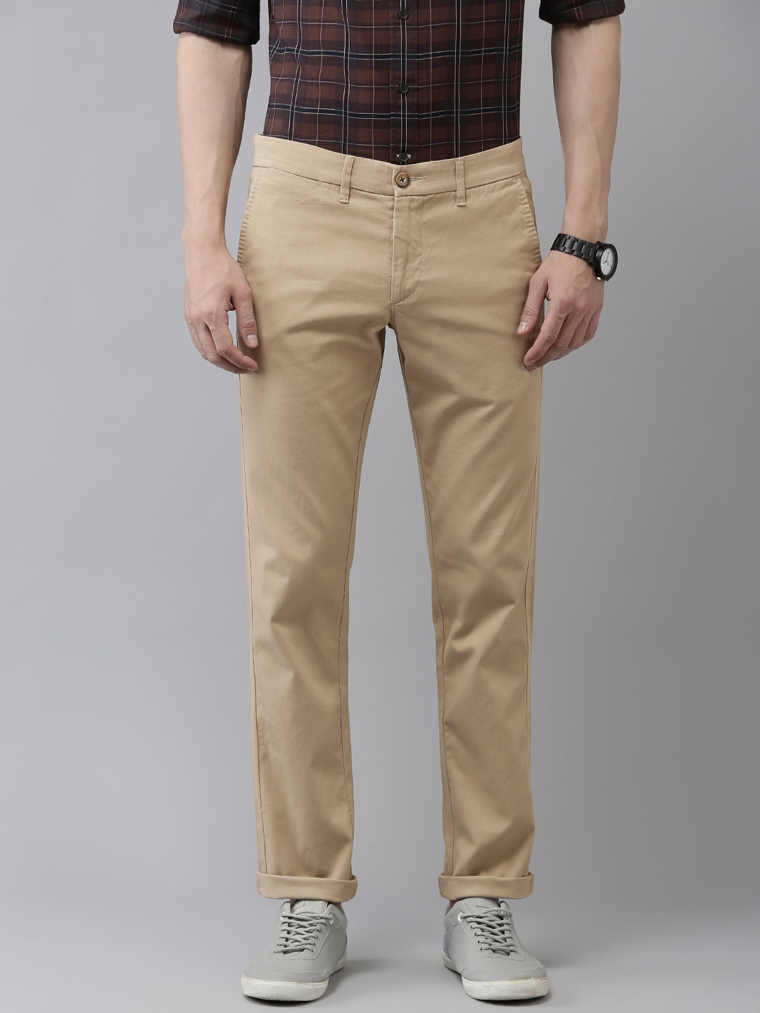 

U S Polo Assn Men Slim Fit Trousers, Khaki