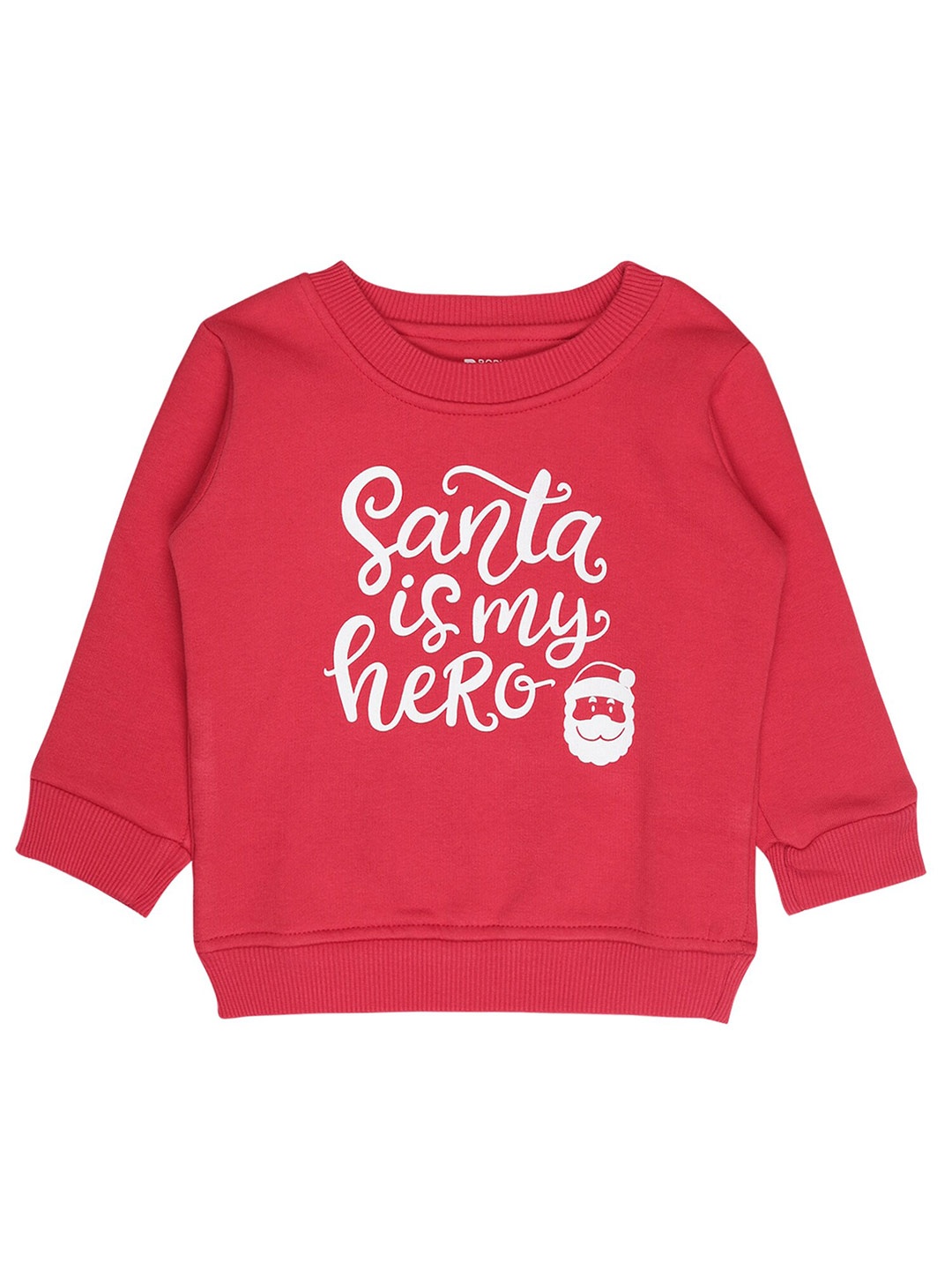 

Bodycare Kids Boys Red Printed Cotton Round Neck Sweatshirt