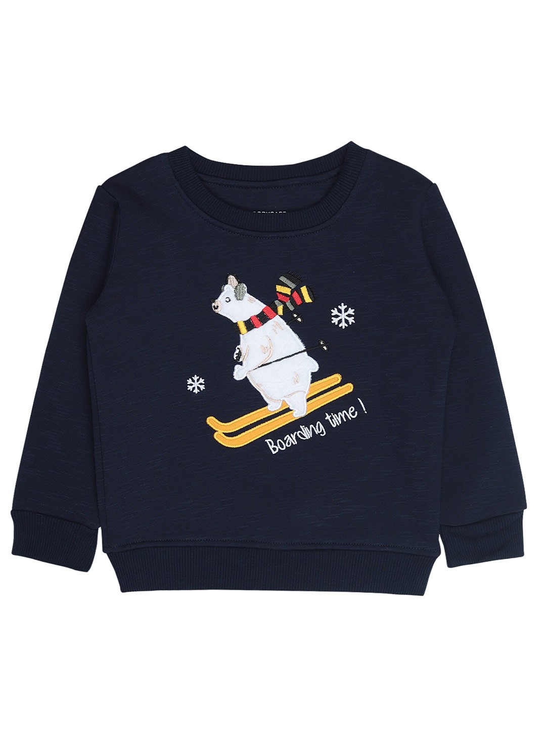 

Bodycare Kids Boys Navy Blue Printed Cotton Round Neck Sweatshirt