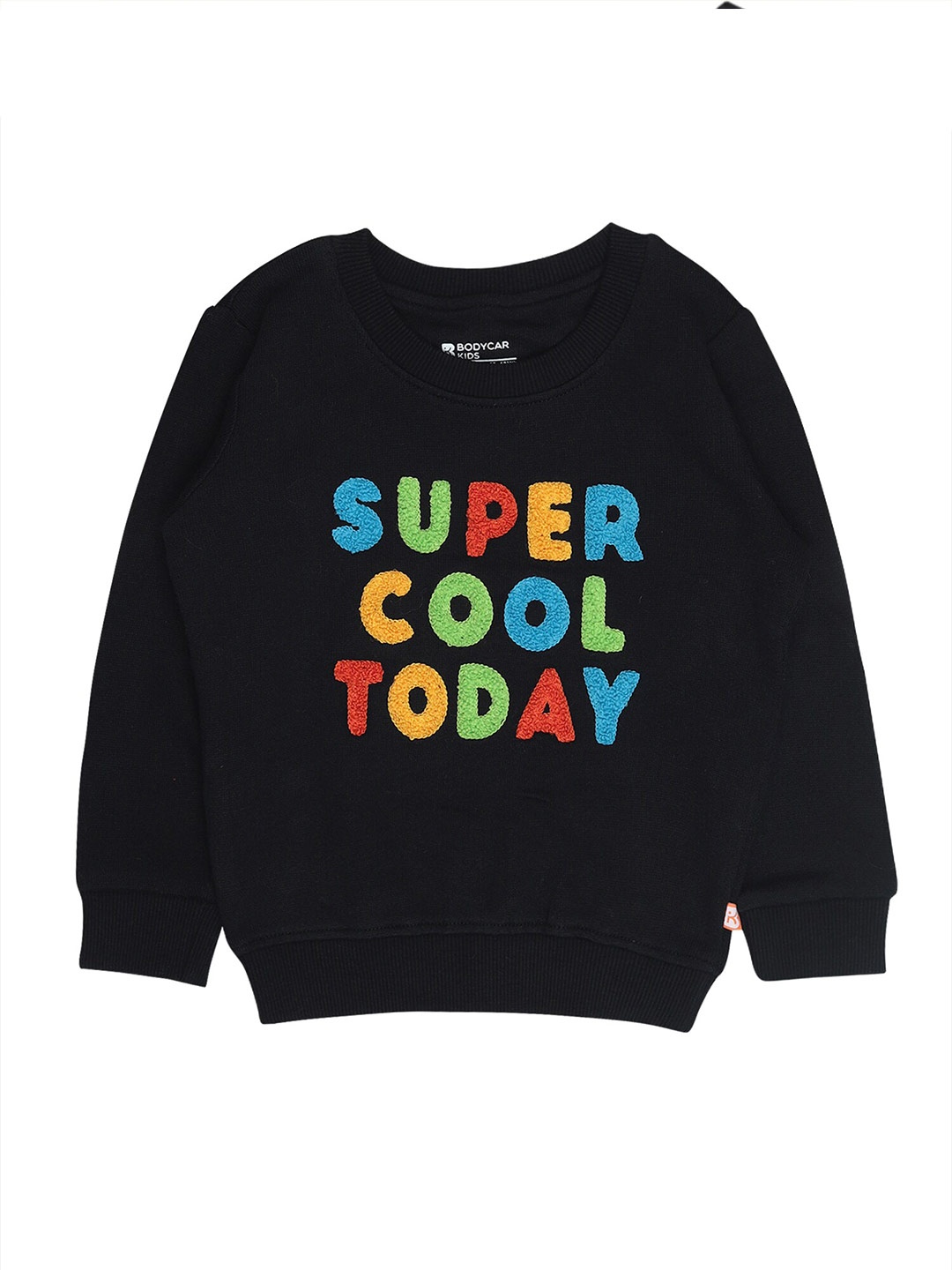 

Bodycare Kids Boys Black Printed Cotton Round Neck Sweatshirt