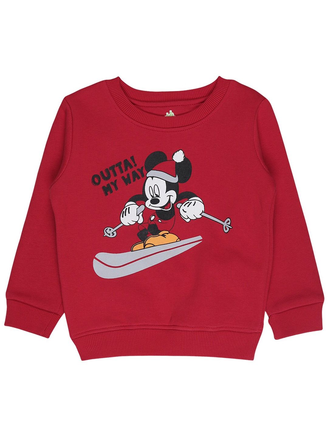 

Bodycare Kids Boys Red Printed Cotton Round Neck Sweatshirt
