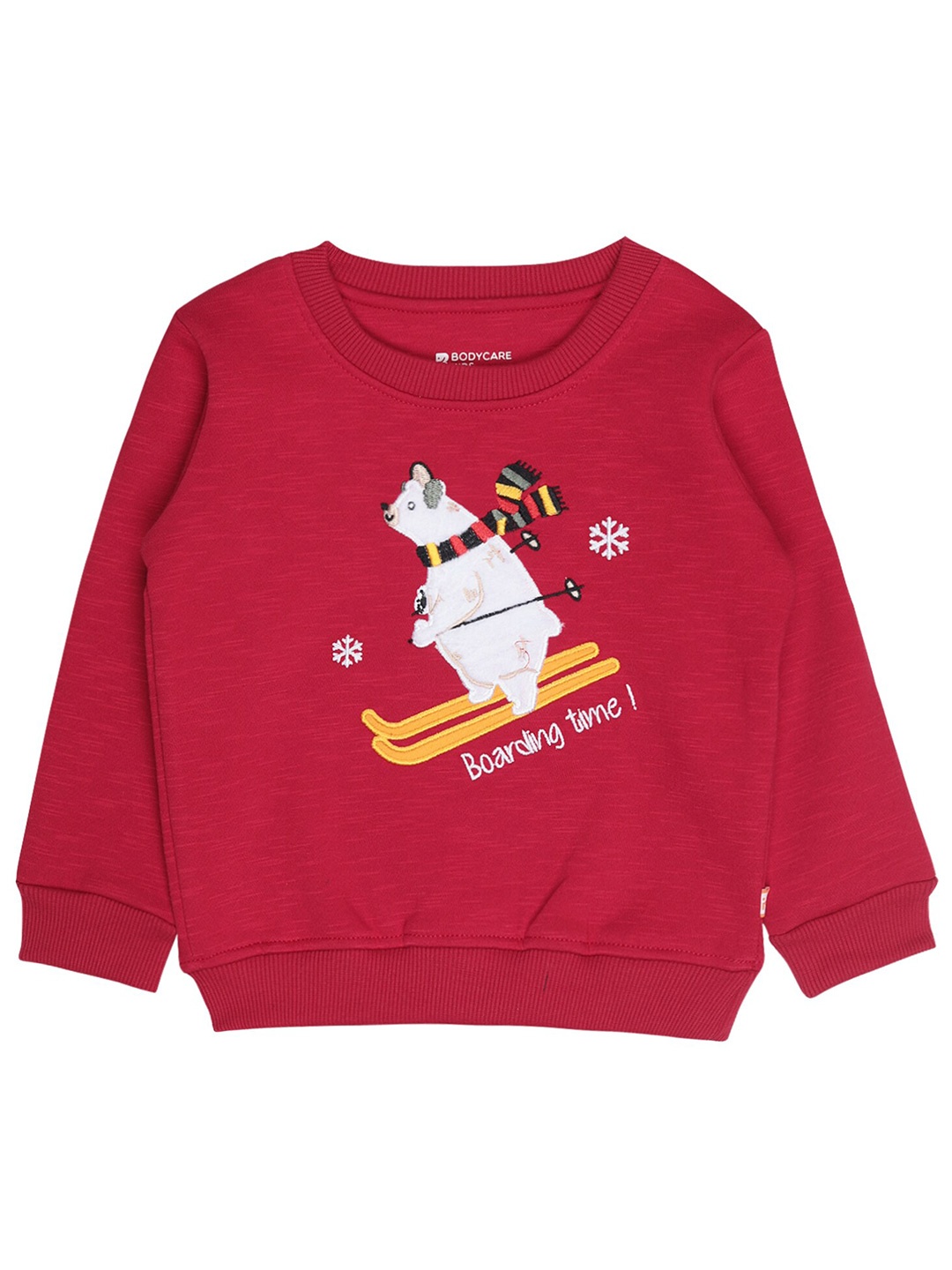 

Bodycare Kids Boys Maroon Printed Cotton Pullover Sweatshirt